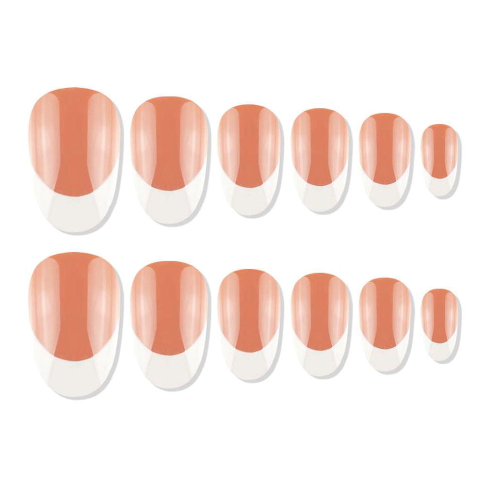 Shills Professional Reusable Press On Nails French Oval - SPN714