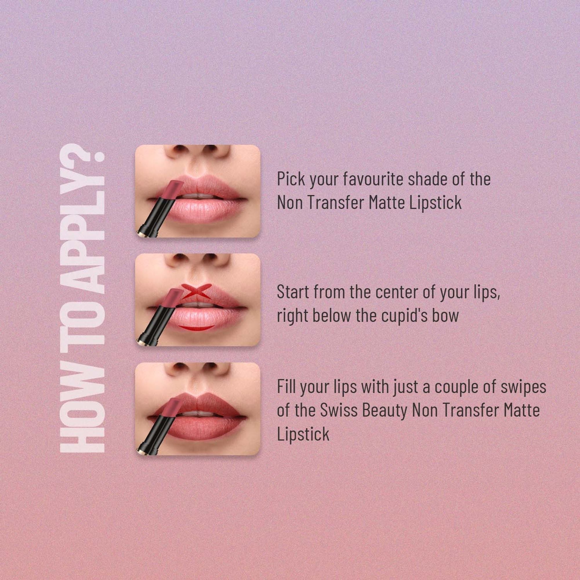 Swiss Beauty Non Transfer Waterproof Lipstick - 417 Bronze