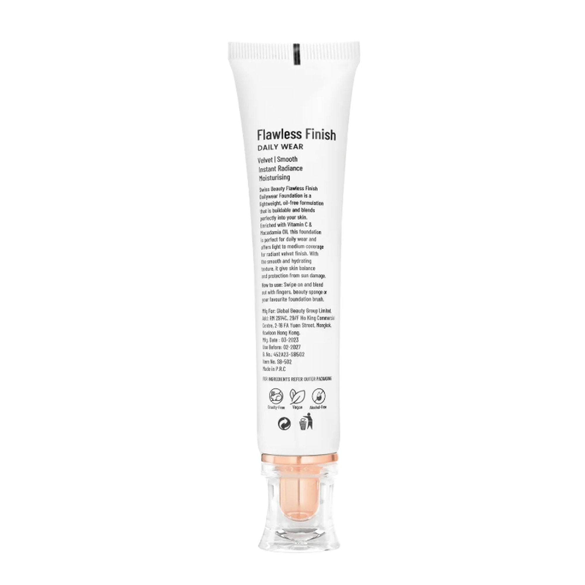 Swiss Beauty Flawless Finish Daily Wear Lightweight Foundation - 03 Natural Beige