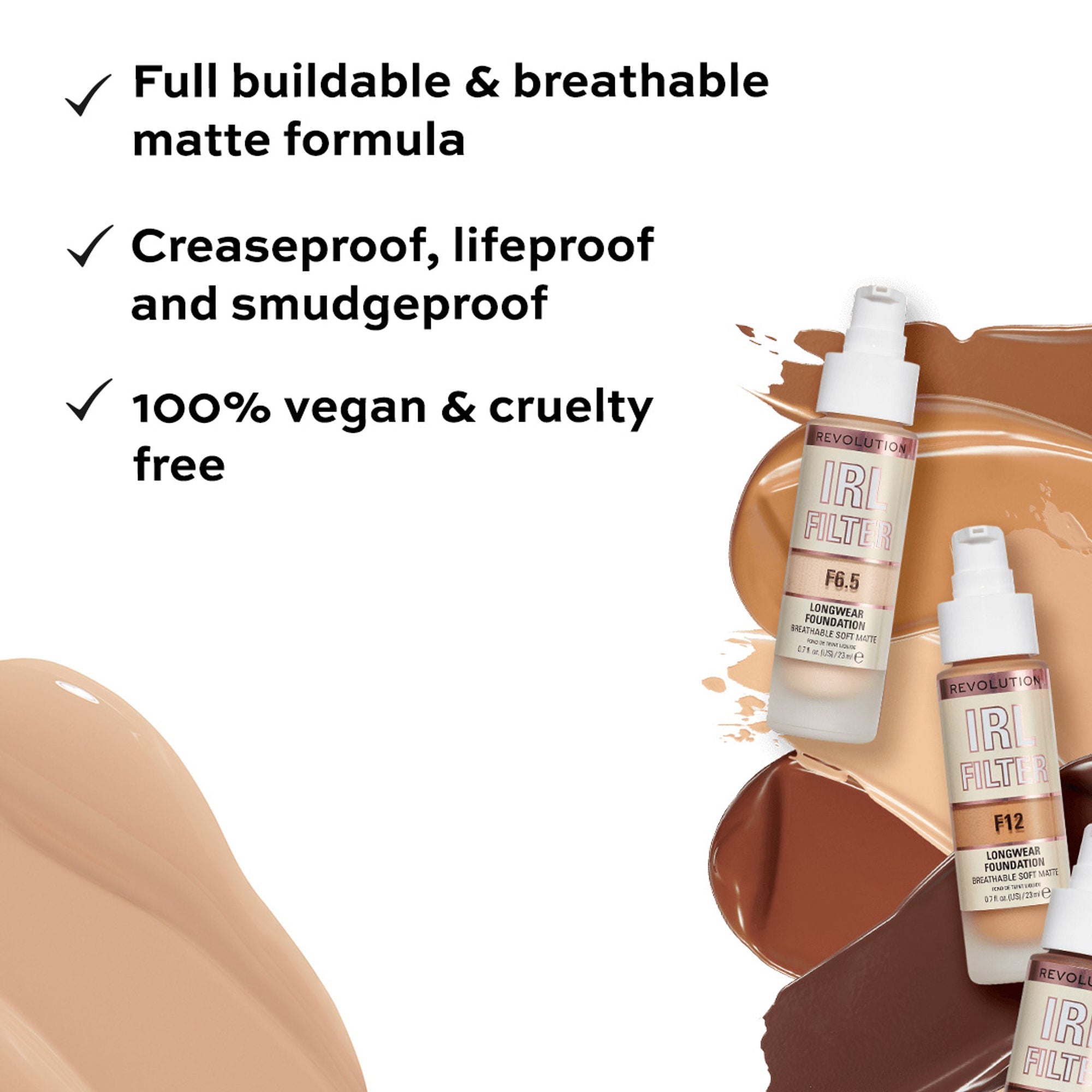 Makeup Revolution IRL Filter Longwear Foundation - F6