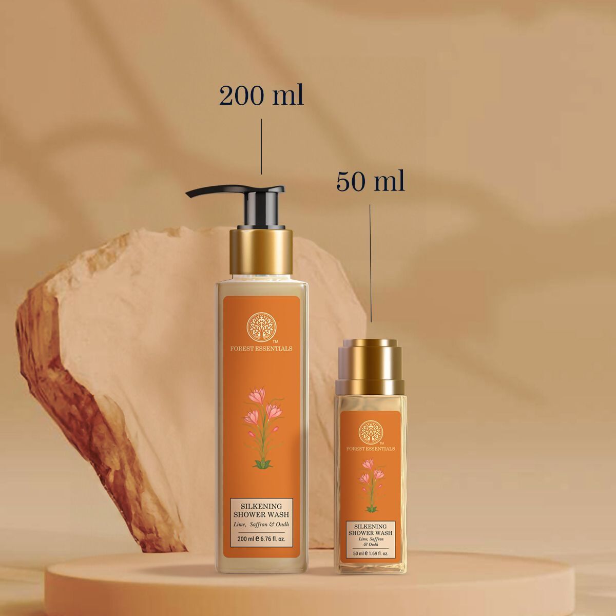Forest Essentials Silkening Shower Wash Lime Saffron Oudh