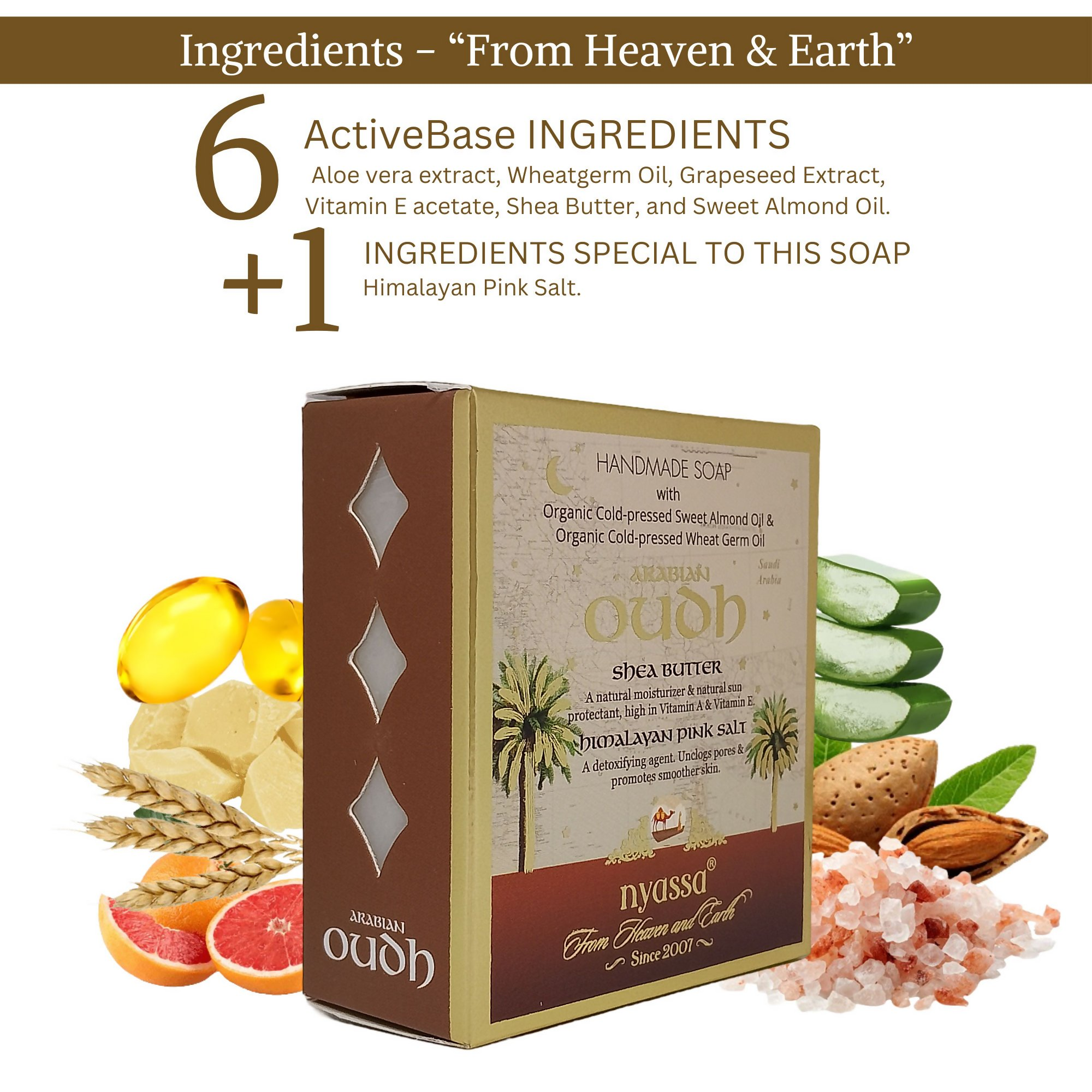 Nyassa Premium Arabian Oud Handmade Natural Bathing Soap