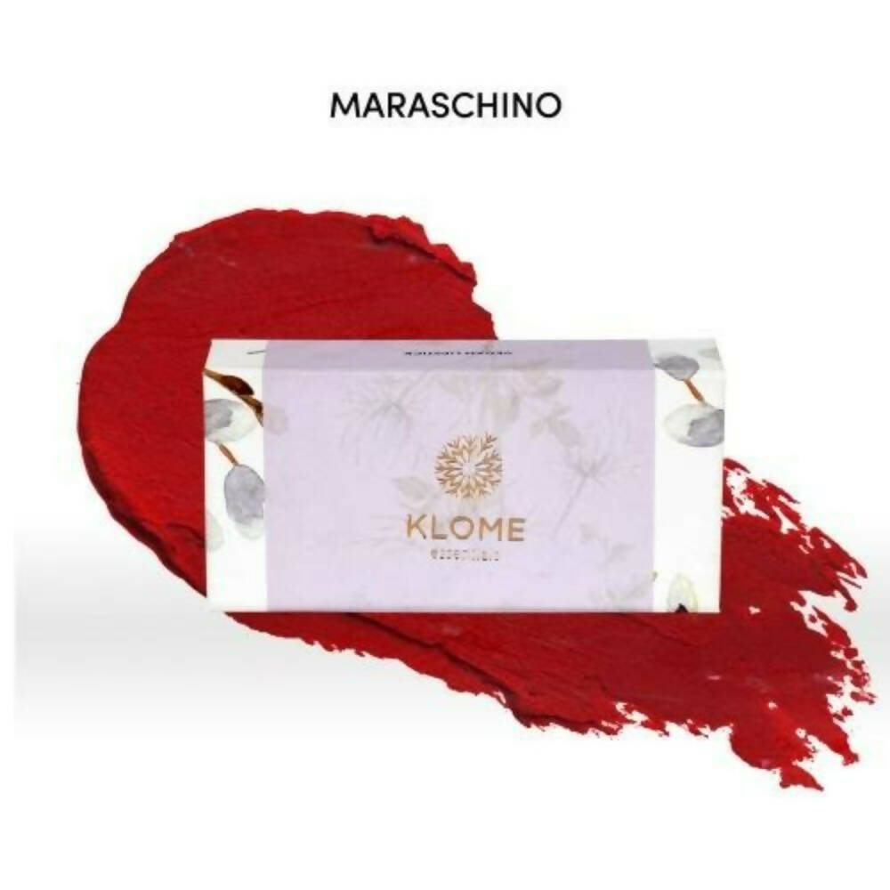 Klome Essentials Vegan Matte Lipstick-Maraschino (Dark Red)