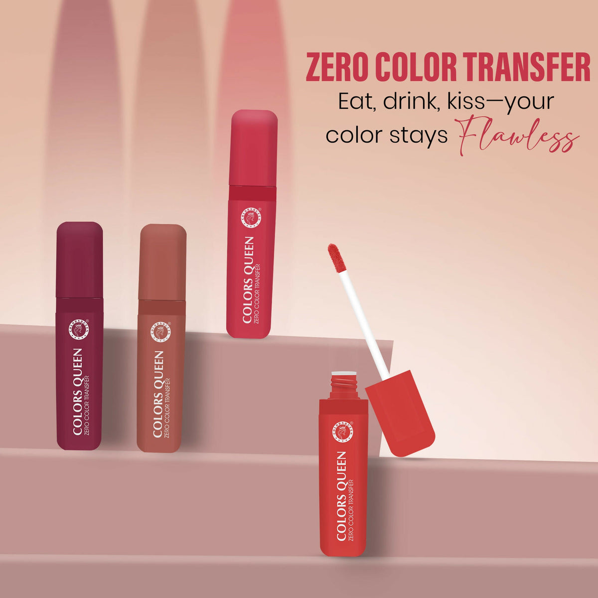 Colors Queen Zero Color Transfer Liquid Lipstick - Coral Camp