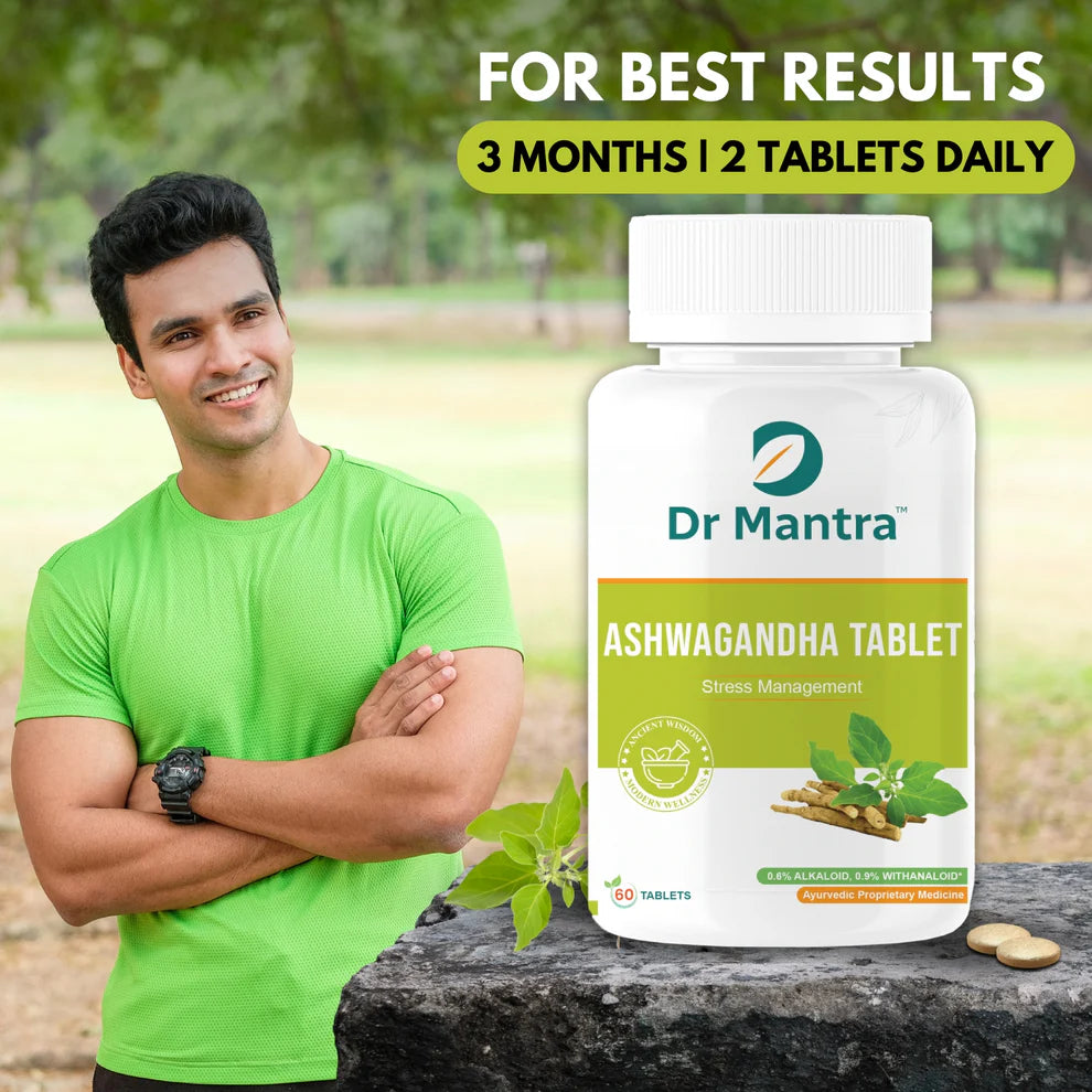 Dr Mantra Ashwagandha Tablets for Energy & Stamina in Men| 60 Tablets