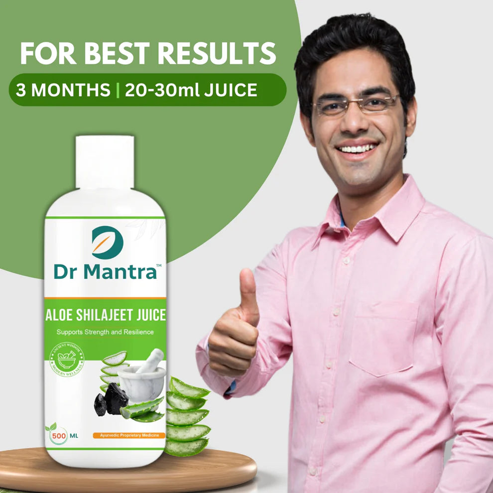 Dr Mantra Aloe Shilajeet Sugar-free Juice for Energy & Stamina| 500ml