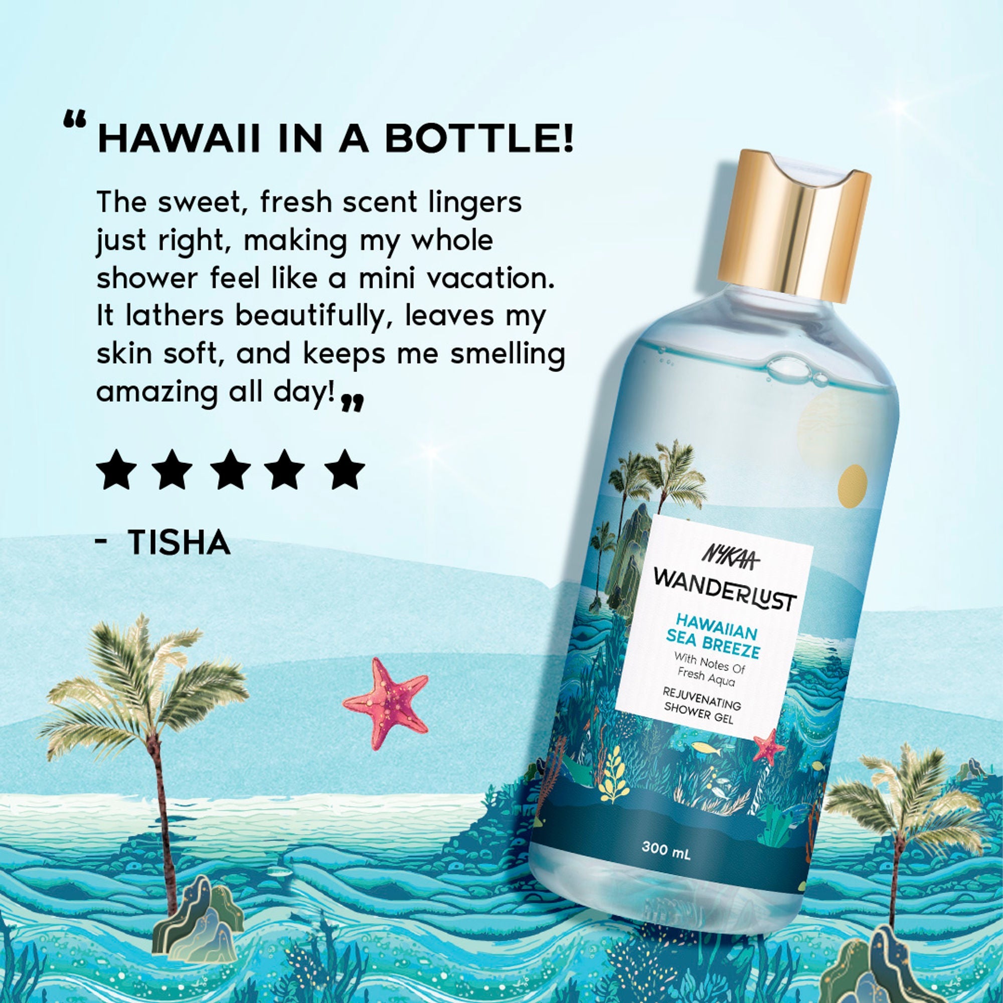 Wanderlust Shower Gels - Hawaiian Sea Breeze