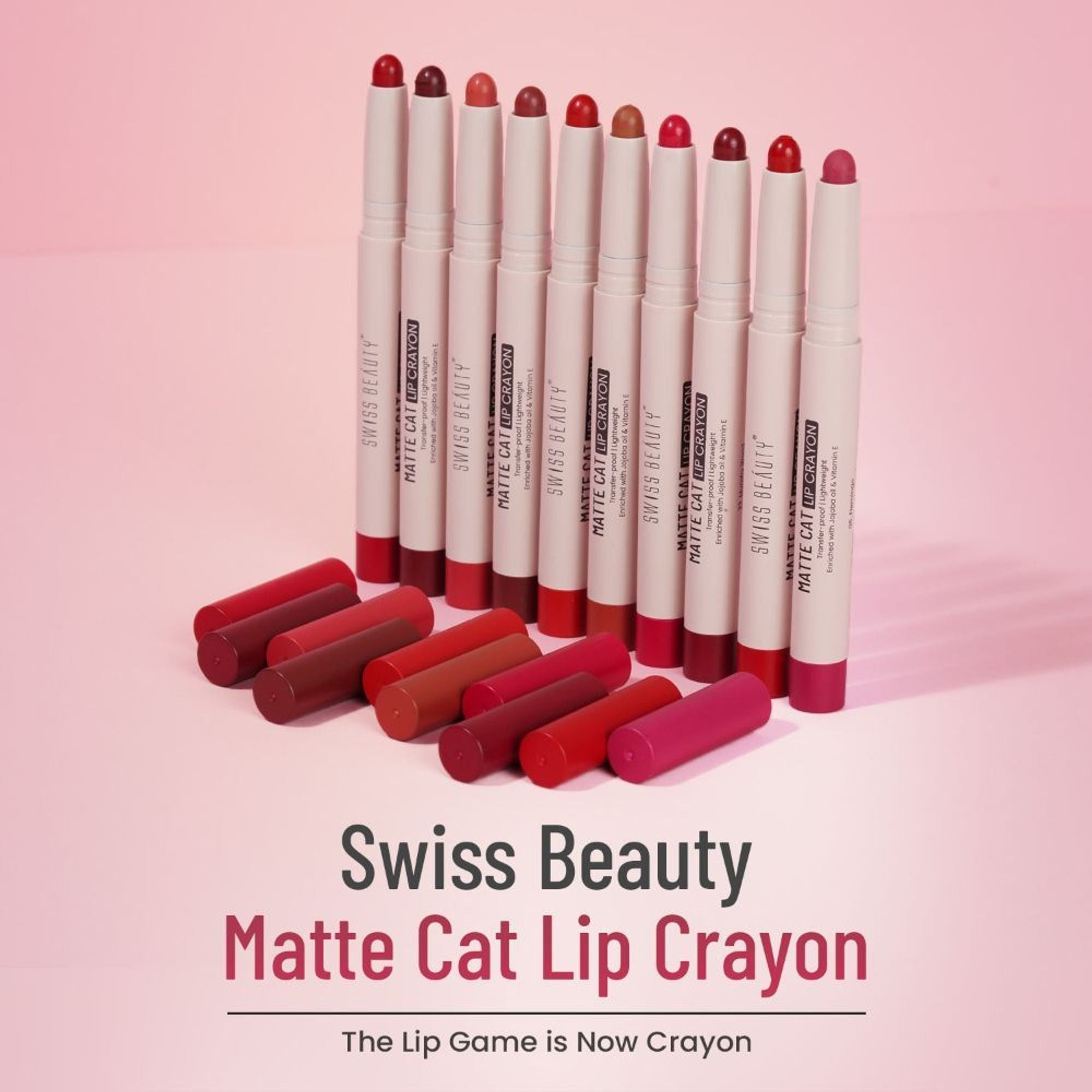 Swiss Beauty Non Transfer Matte Cat Lip Crayon - Berry Blast