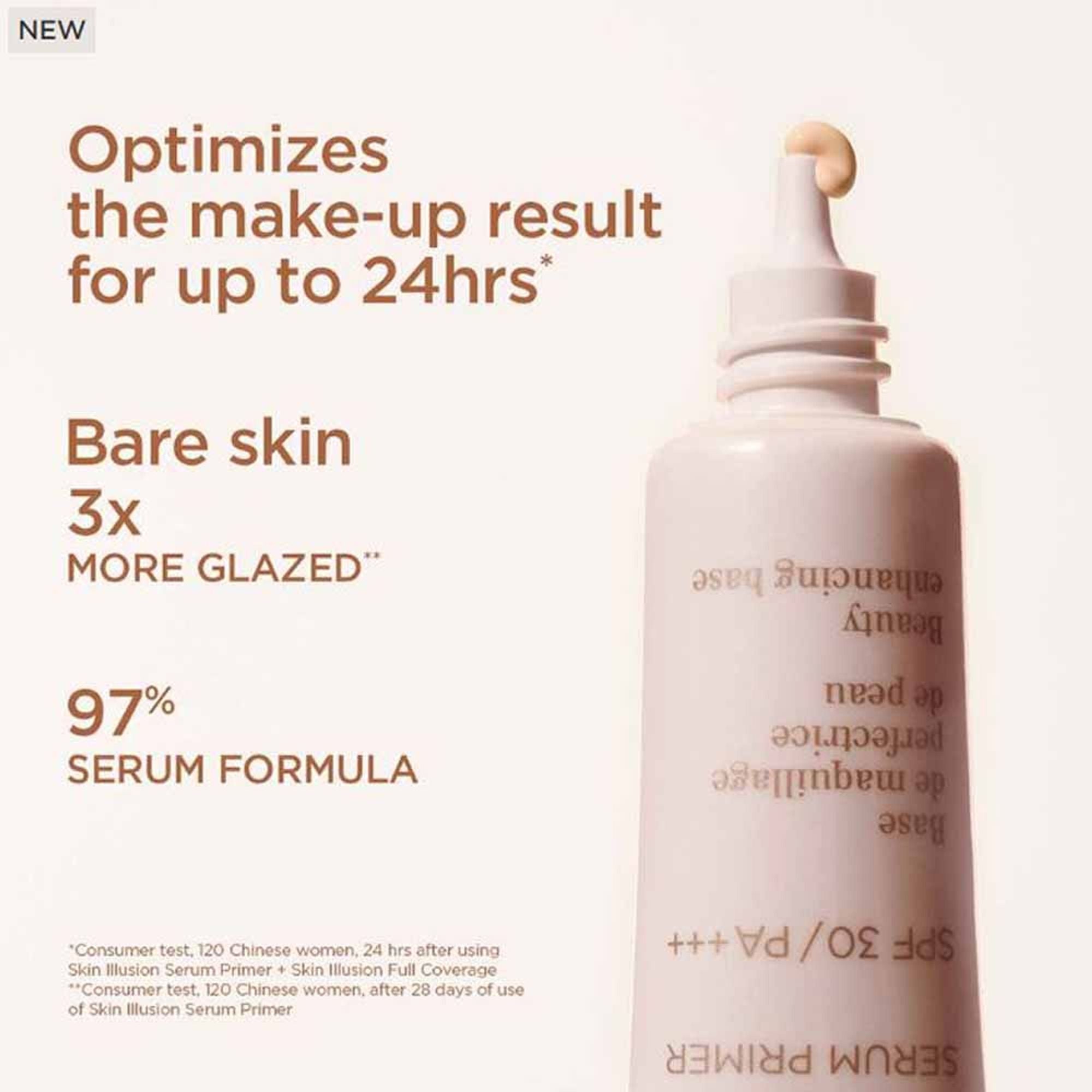 Clarins Skin Illusion Serum Face Primer SPF 30+++ - Transprent