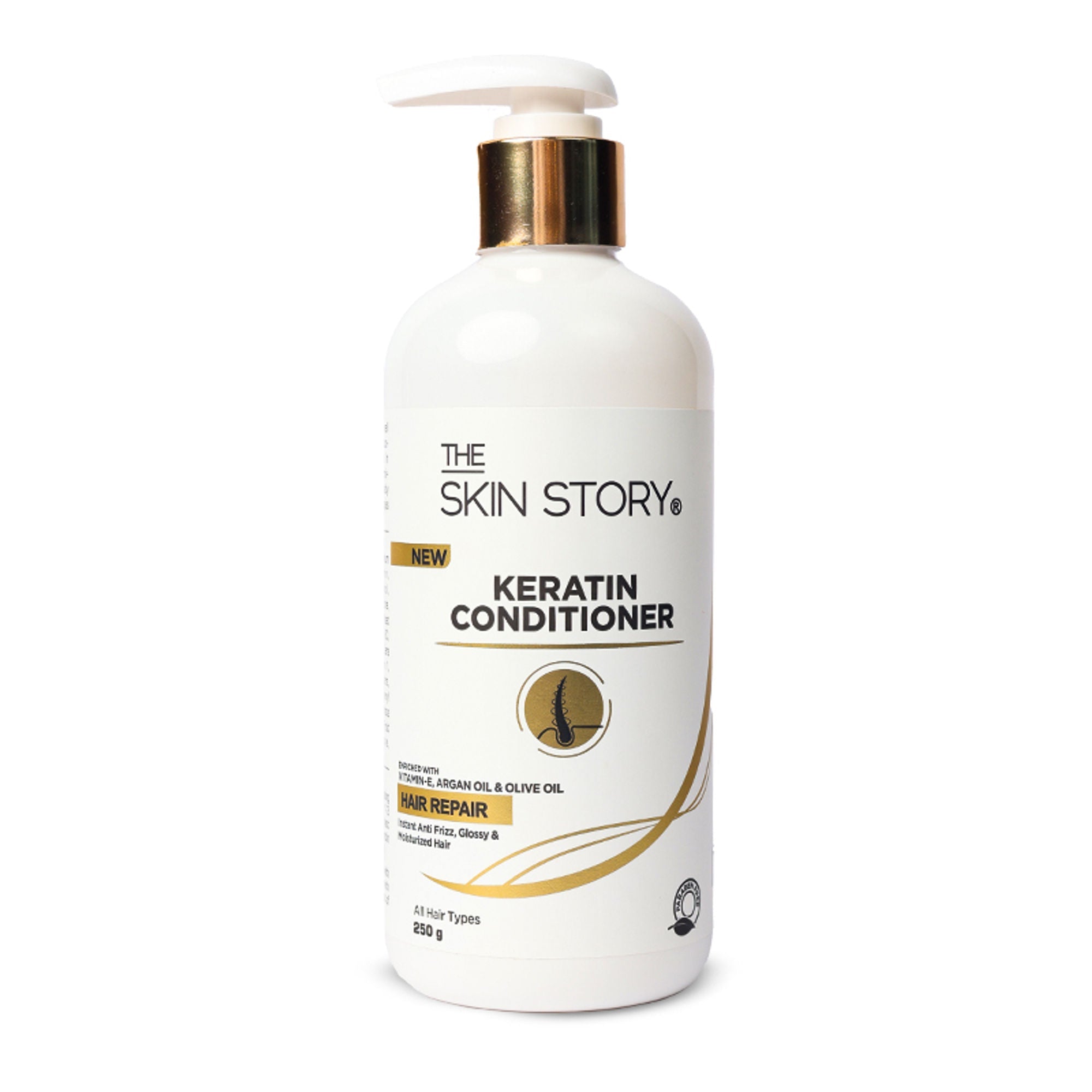 The Skin Story Sulphate Free Anti Frizz Keratin Hair Conditioner, Instant Gloss Smooth Shine, Vit E