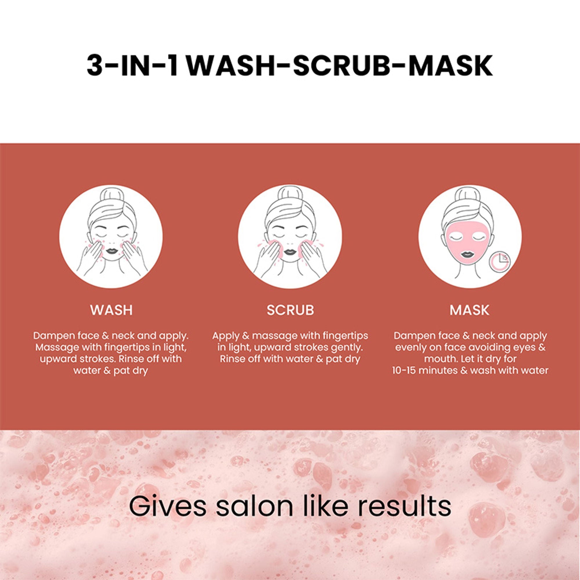 The Skin Story 3 in 1 Multi Action Face Mask, Scrub & Wash For Deeply Cleansed