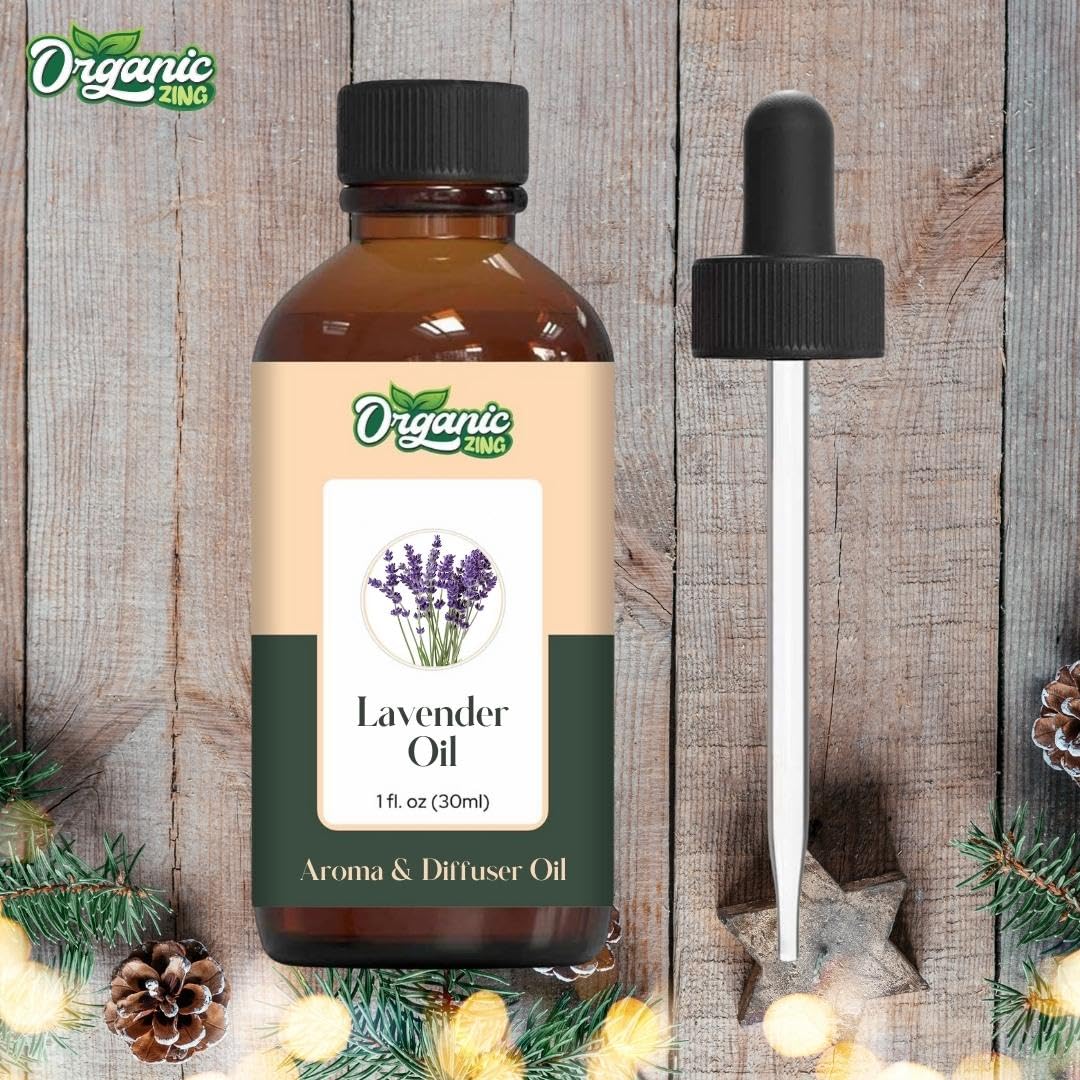 Organic Zing Lavender Aroma & Diffuser Oil for Festive Season, Spice up Your Christmas/Holiday/X-Mas/New Year Diffuser Oil