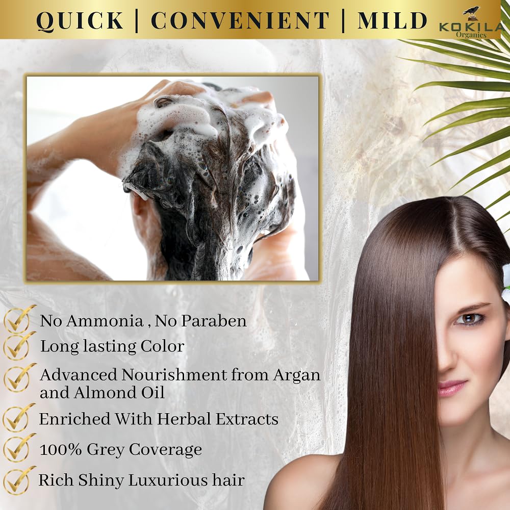 Kokila Organics Hair Color Shampoo With Natural Extracts