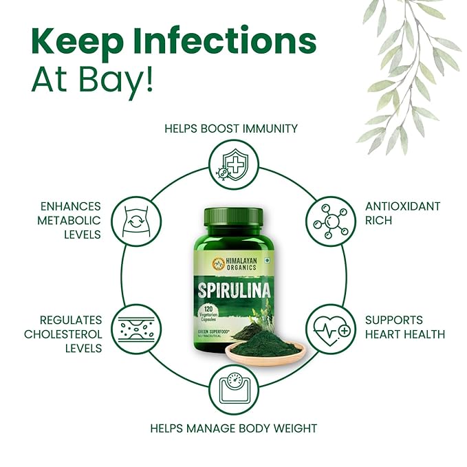 Himalayan Organics Spirulina Vegetarian Capsules
