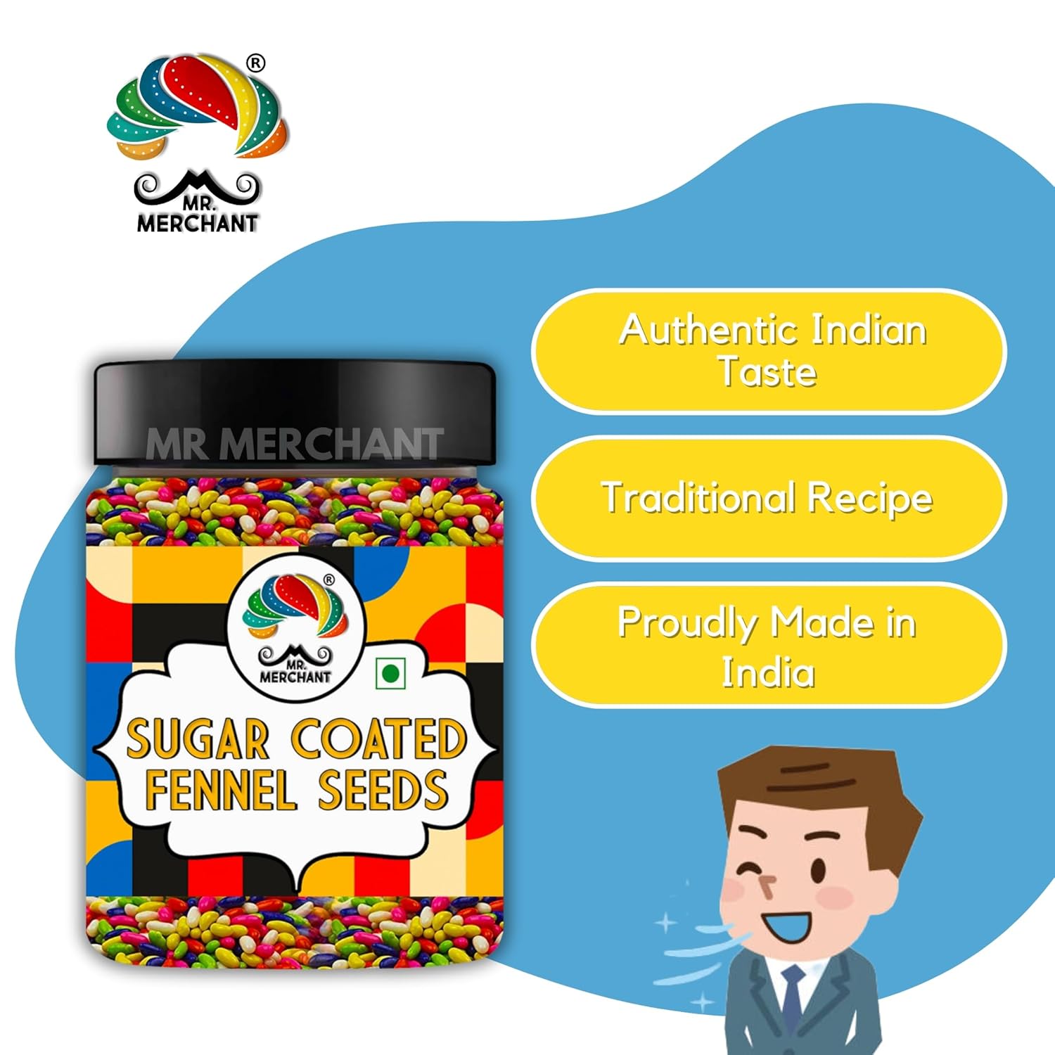 Mr. Merchant Sugar Coated Fennel Seeds, 300g