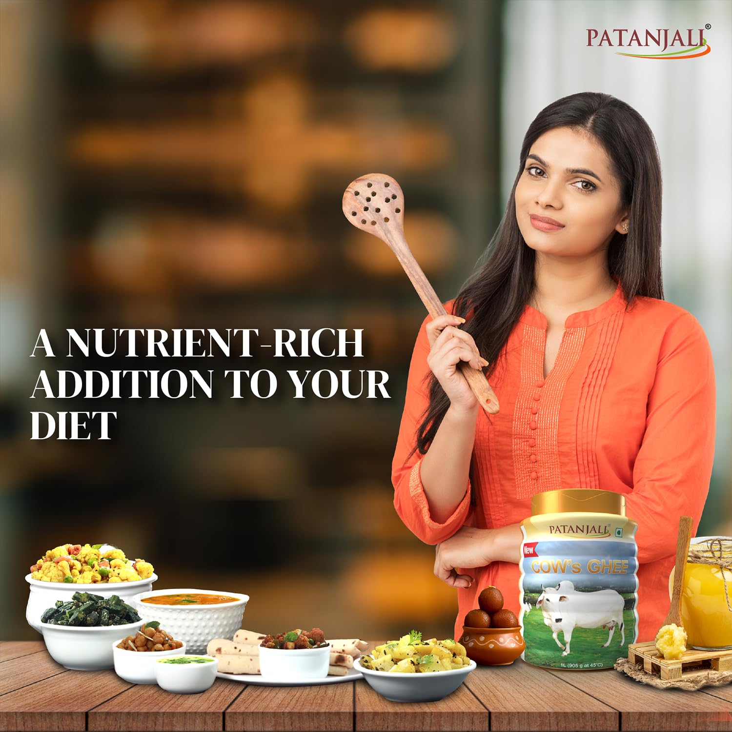 Patanjali Pure Cow Ghee Natural & Healthy, 1L