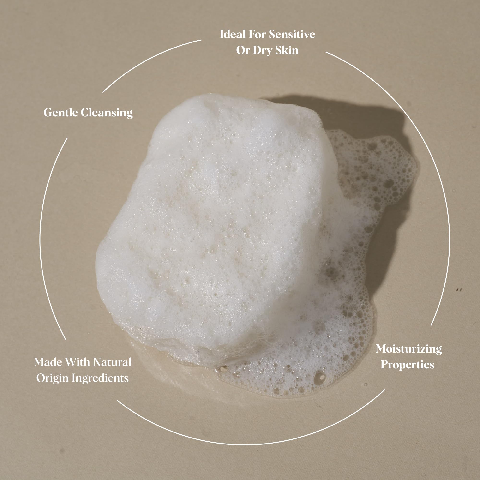 ILEM JAPAN Natural Konjac Body Sponge - Soft White Sponge