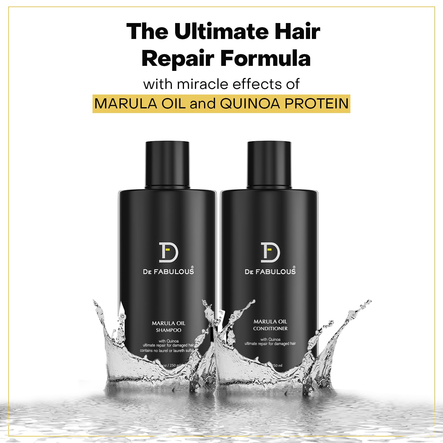 De Fabulous Marula Oil Shampoo + Conditioner Combo