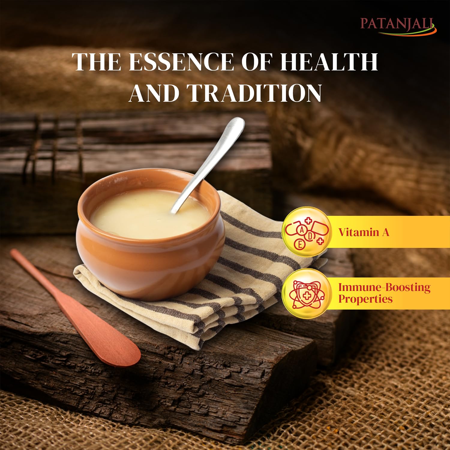 Patanjali Pure Cow Ghee Natural & Healthy, 1L