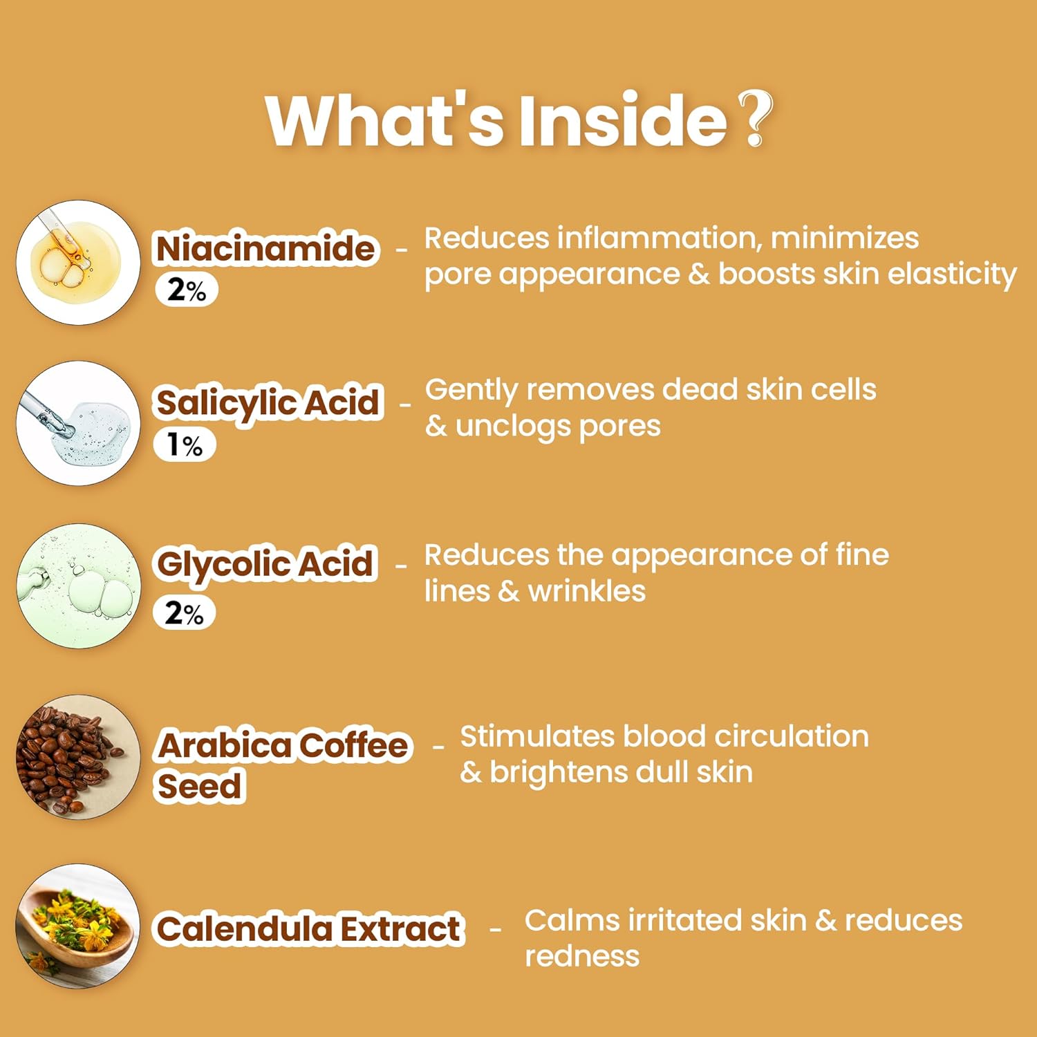 Wild Oak 3% Glycolic & Salicylic Acid Coffee Face Wash | All Skin Type | Sulphate free, Anti Acne Face Cleanser With Niacinamide For Acne or Pimples | For Women & Men | 100 ml