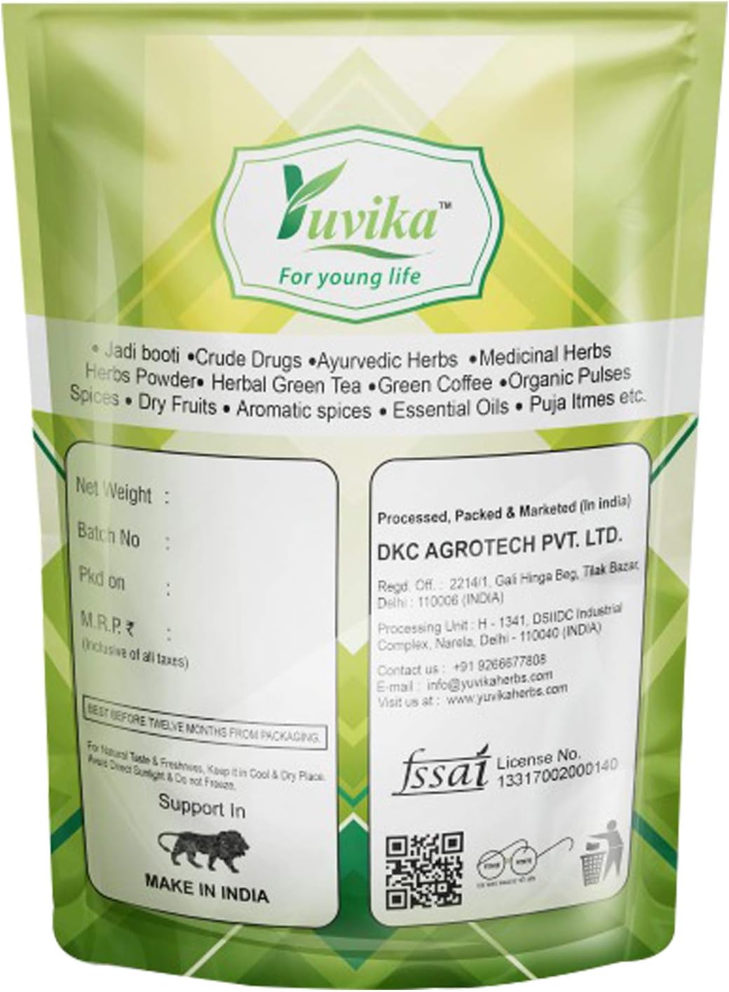 Yuvika Beej Kaunch Kala Powder (Without Peel) - Mucuna Pruriens - Black Kaunch Seeds Powder | Cowhage
