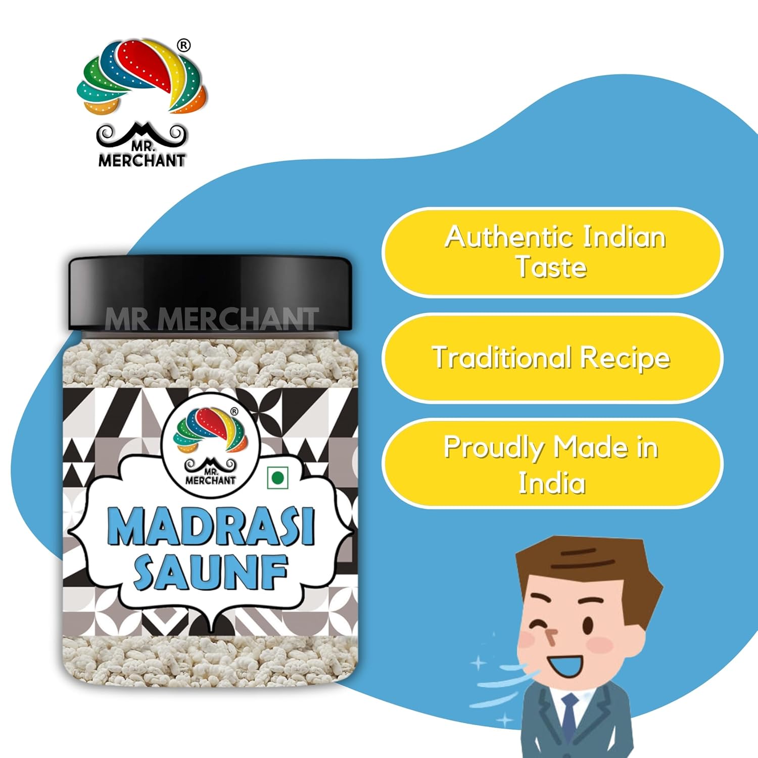 Mr. Merchant Madrasi Saunf (300 gm (Pack of 1))