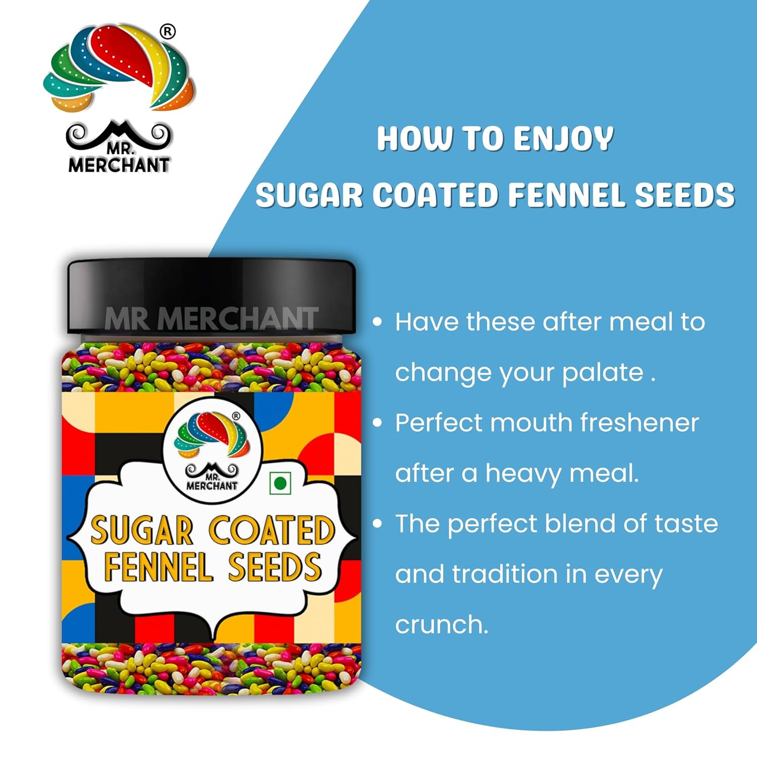 Mr. Merchant Sugar Coated Fennel Seeds, 300g