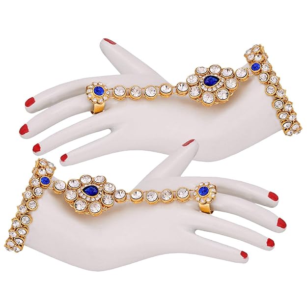 Tehzeeb Creation Traditional Stone Bridal Set 9 Pcs. For Girls & Women THZ402