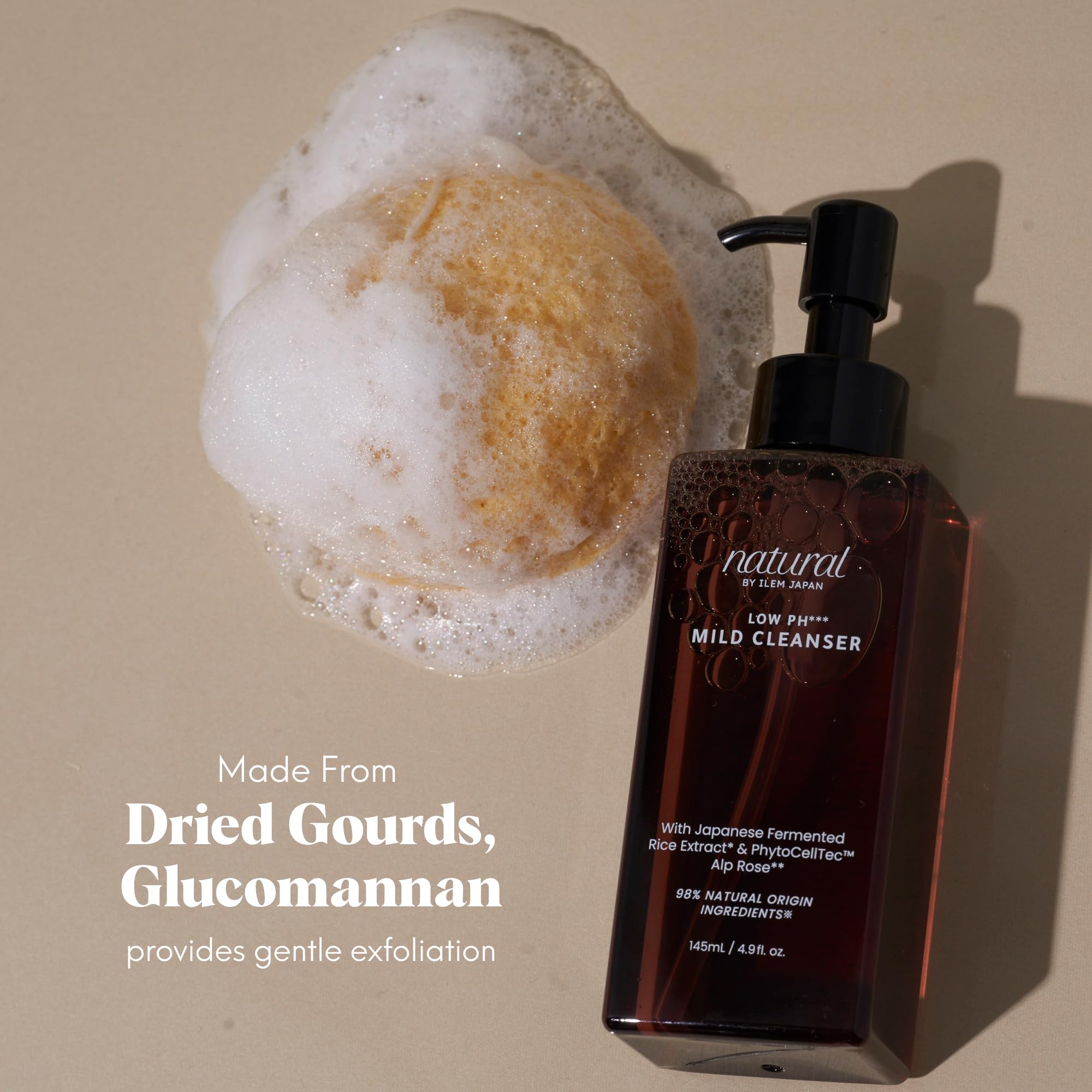 ILEM JAPAN Natural Japanese Konjac Sponge Face