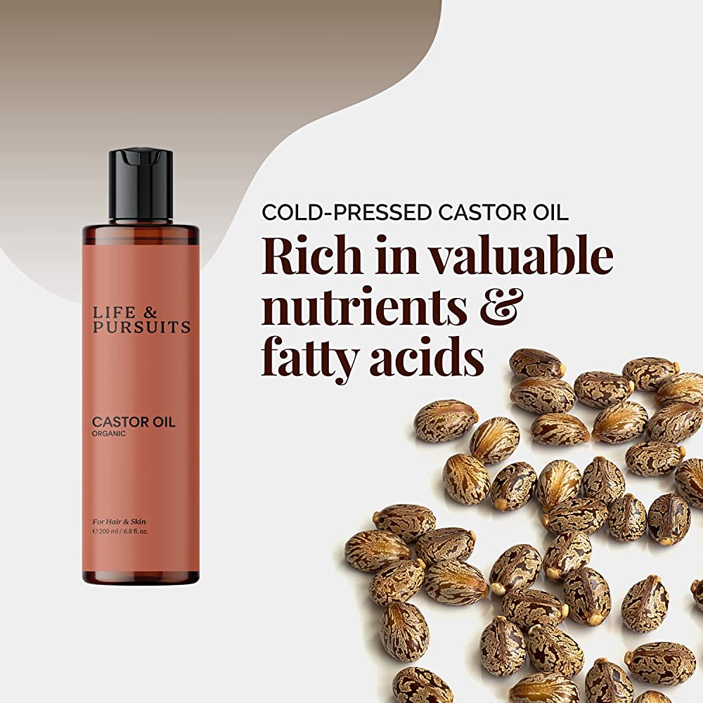 Life and Pursuits Organic Cold Pressed Castor Oil For Hair Growth & Skin
