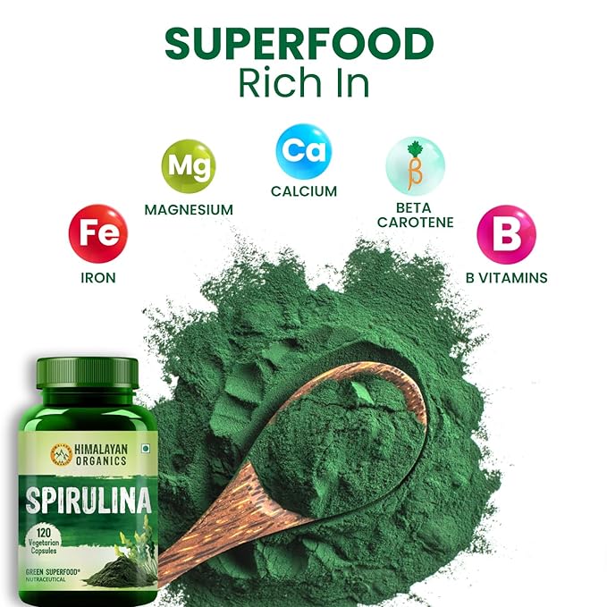 Himalayan Organics Spirulina Vegetarian Capsules