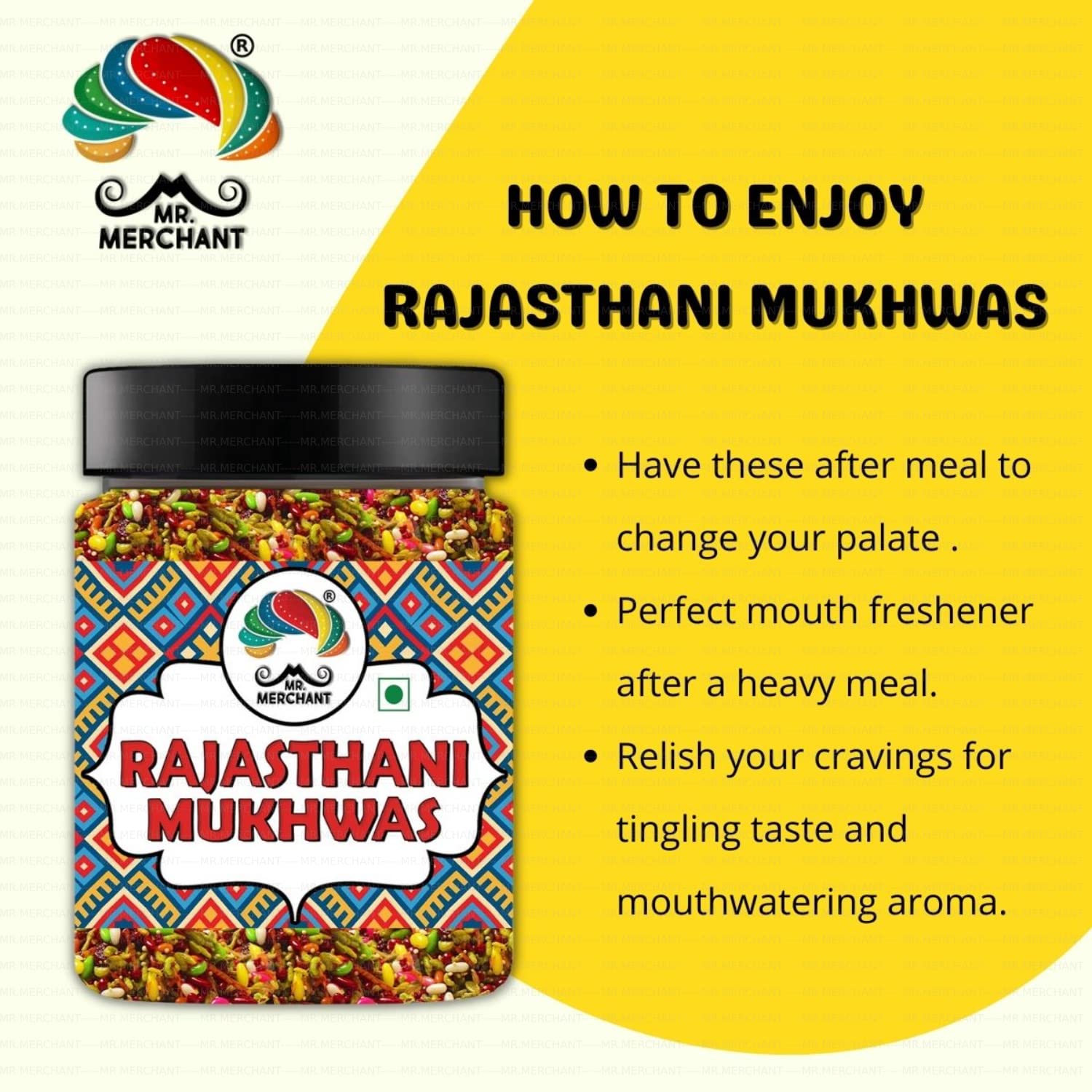 Mr. Merchant Rajasthani Mukhwas, Traditional Mouth Freshener Mukhwas Mix (300 g (Pack of 1))