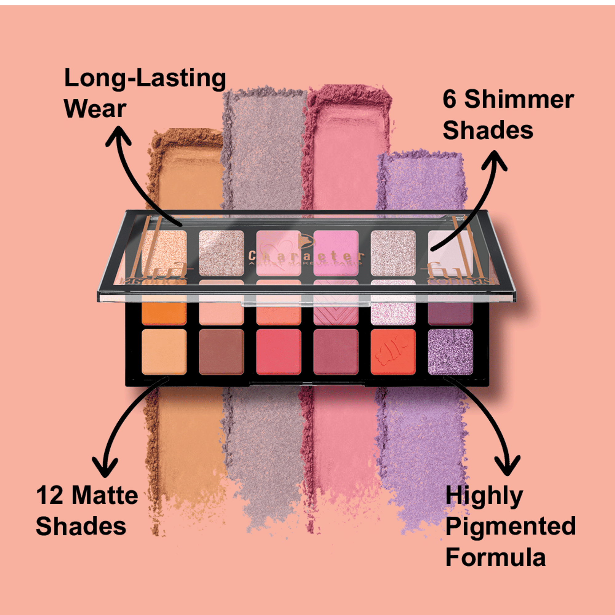 Character 18 Color Eyeshadow Palette - Rustic Radiance Cfc003