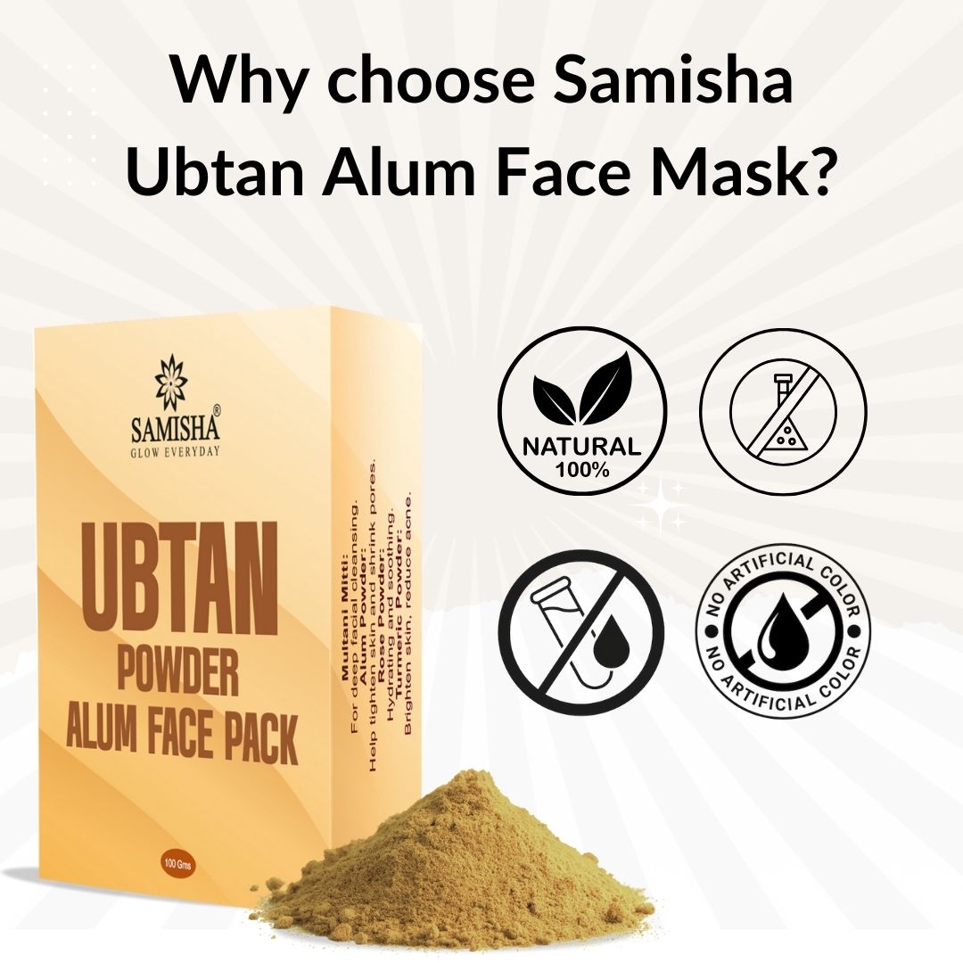 Samisha Ubtan Alum Face Pack With Rose – For Skin Tightening & Tan Removal