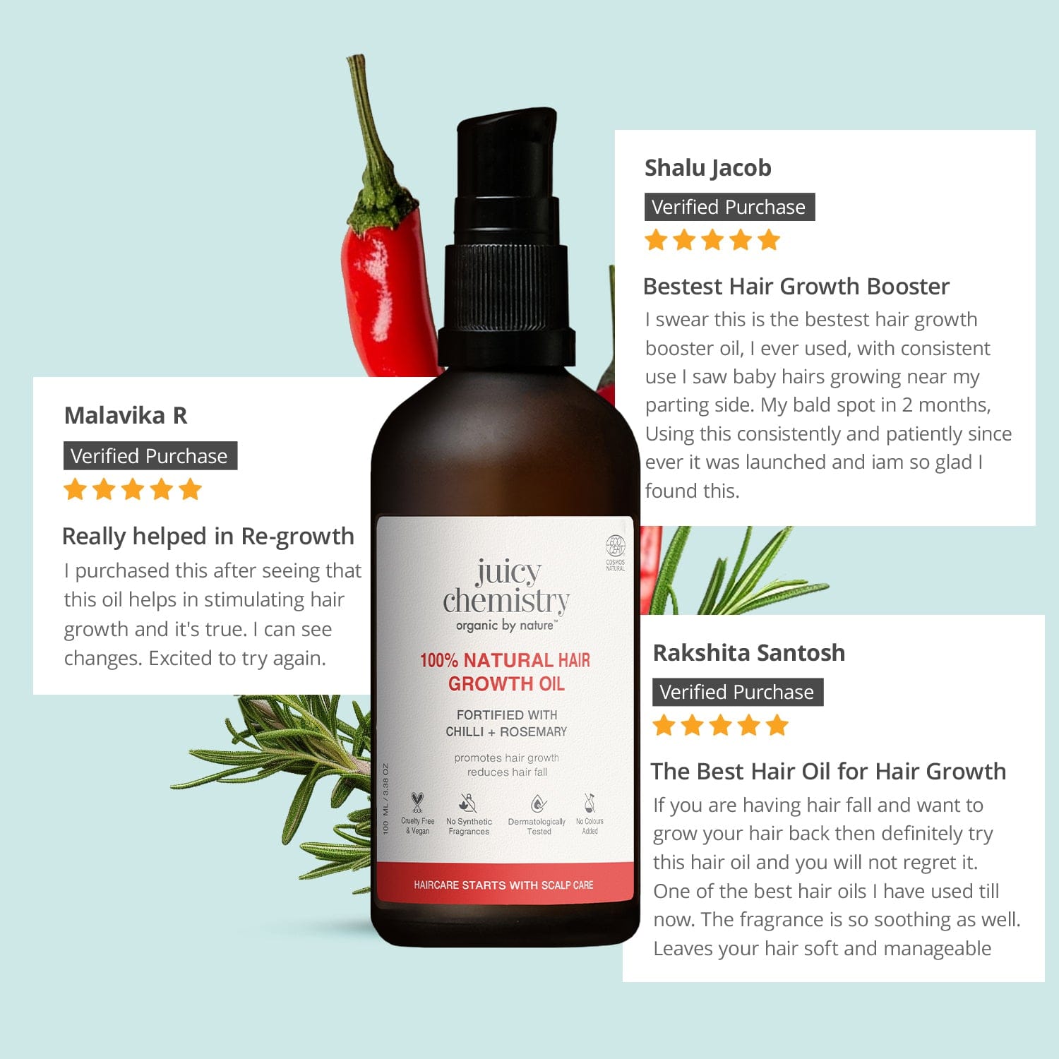 Chilli, Horsetail and Black Seed Hair Oil