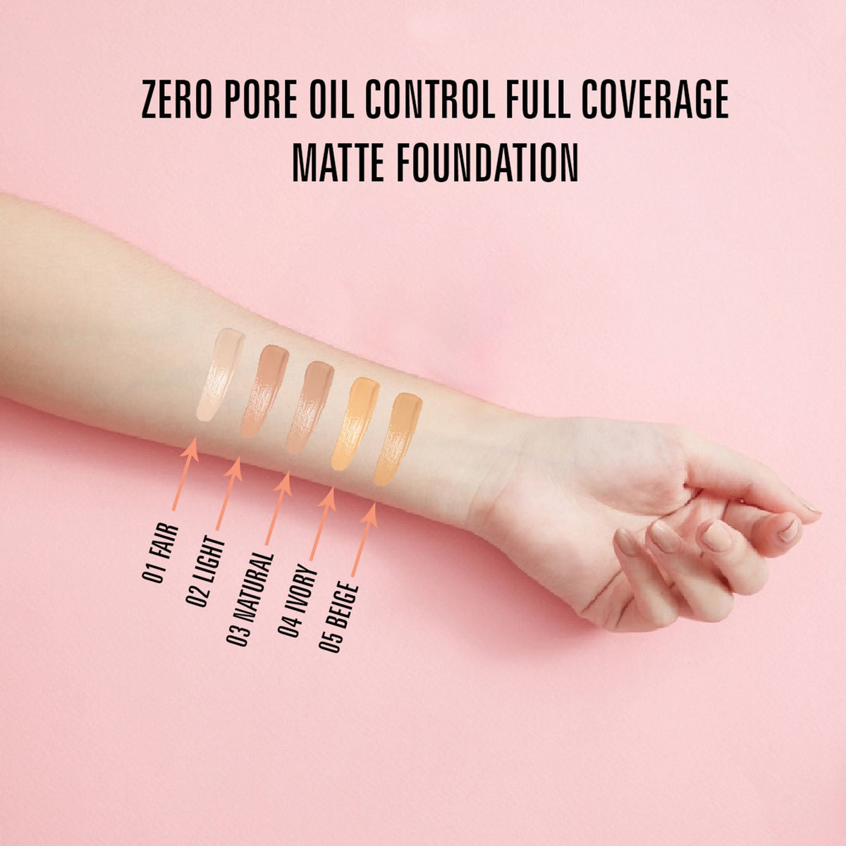 Matt Look Zero Pore Oil Control Full Coverage Matte Foundation - Ivory