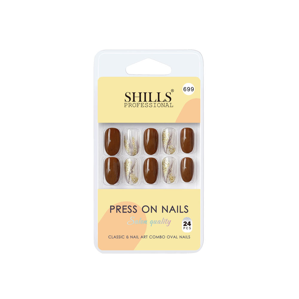 Shills Professional Reusable Press On Nails Oval - SPN699