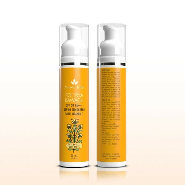 Avimee herbal Soorya Kawach SPF 50 PA++++ Vitamin C Serum Sunscreen