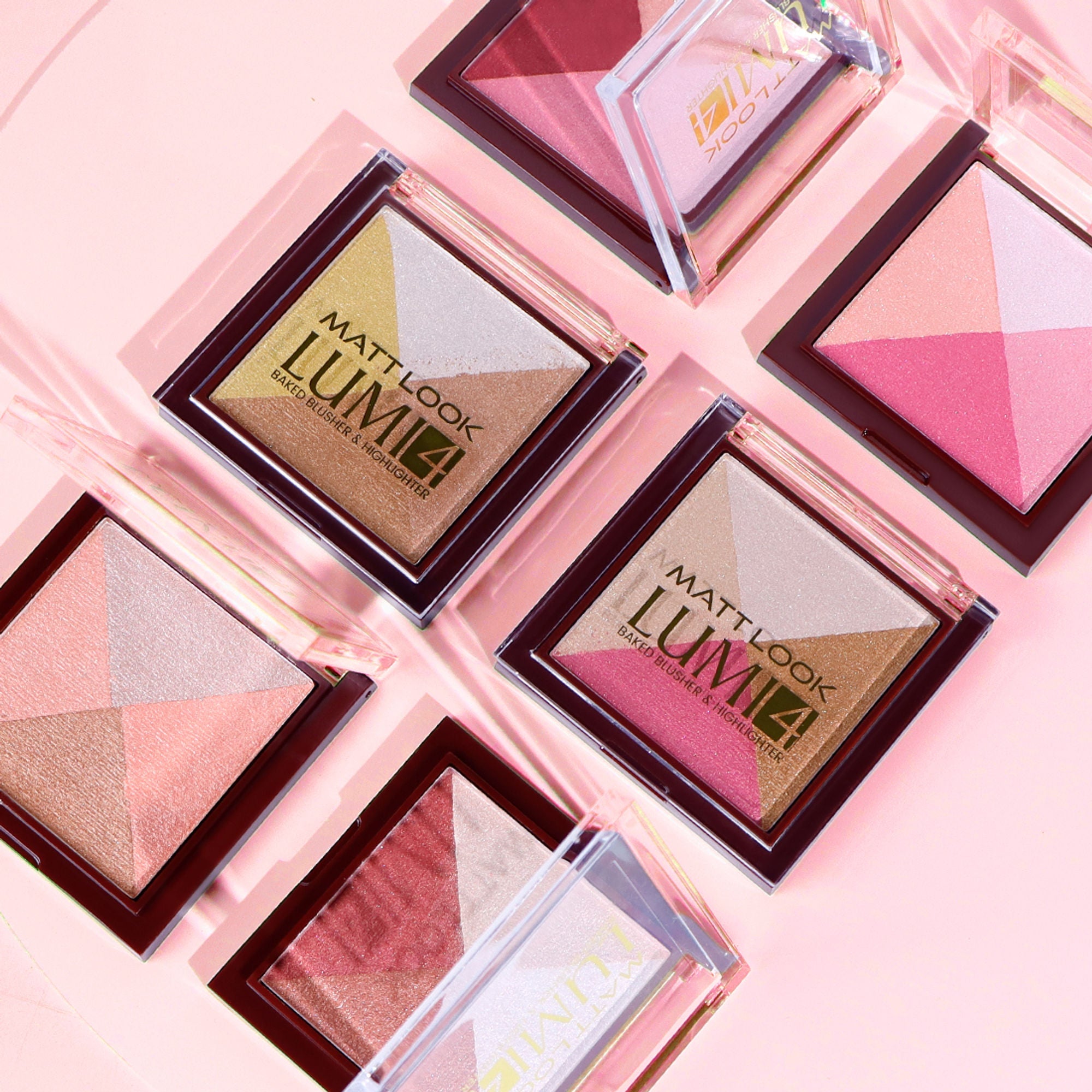 Matt Look Lumi 4 Baked Blusher & Highlighter - Fresh Glow