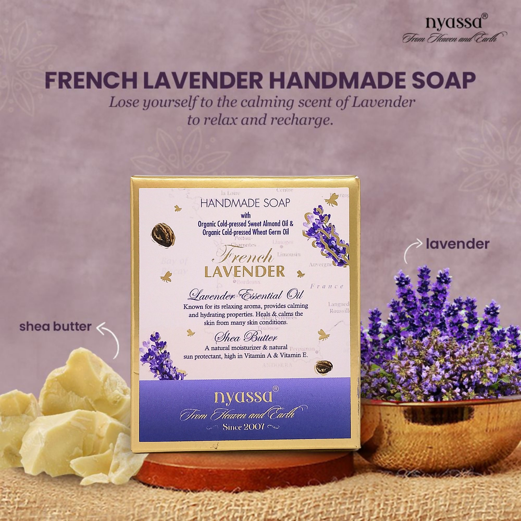 Nyassa Luxurious French Lavender Handmade Soap