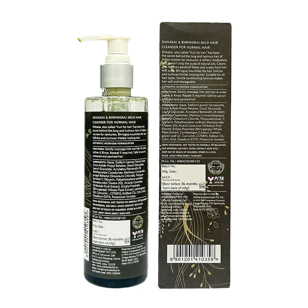 Mantra Shikakai and Bhringraj Mild Hair Cleanser for Normal Hair