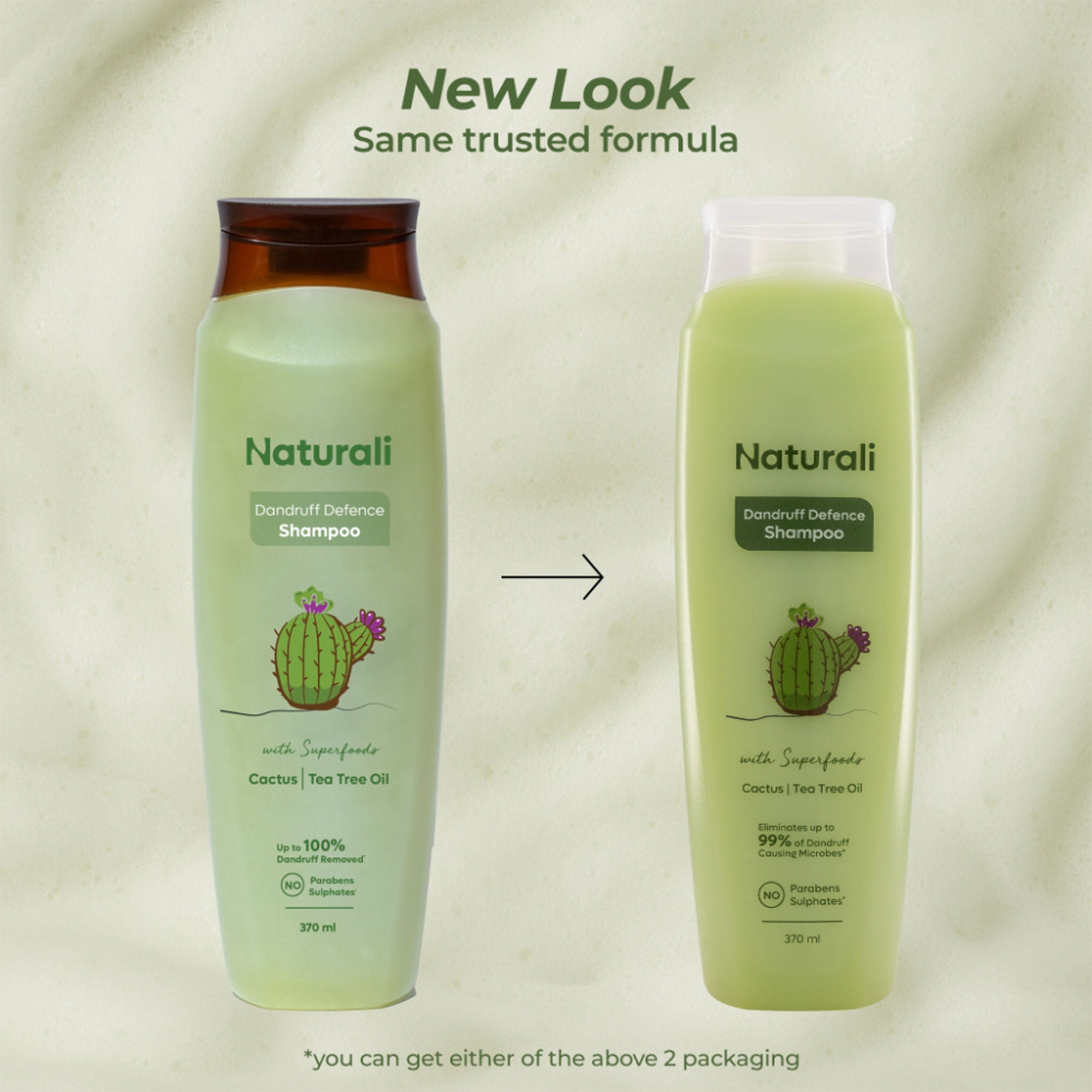 Naturali Dandruff Defence Shampoo with Tea Tree Oil & Cactus Extracts