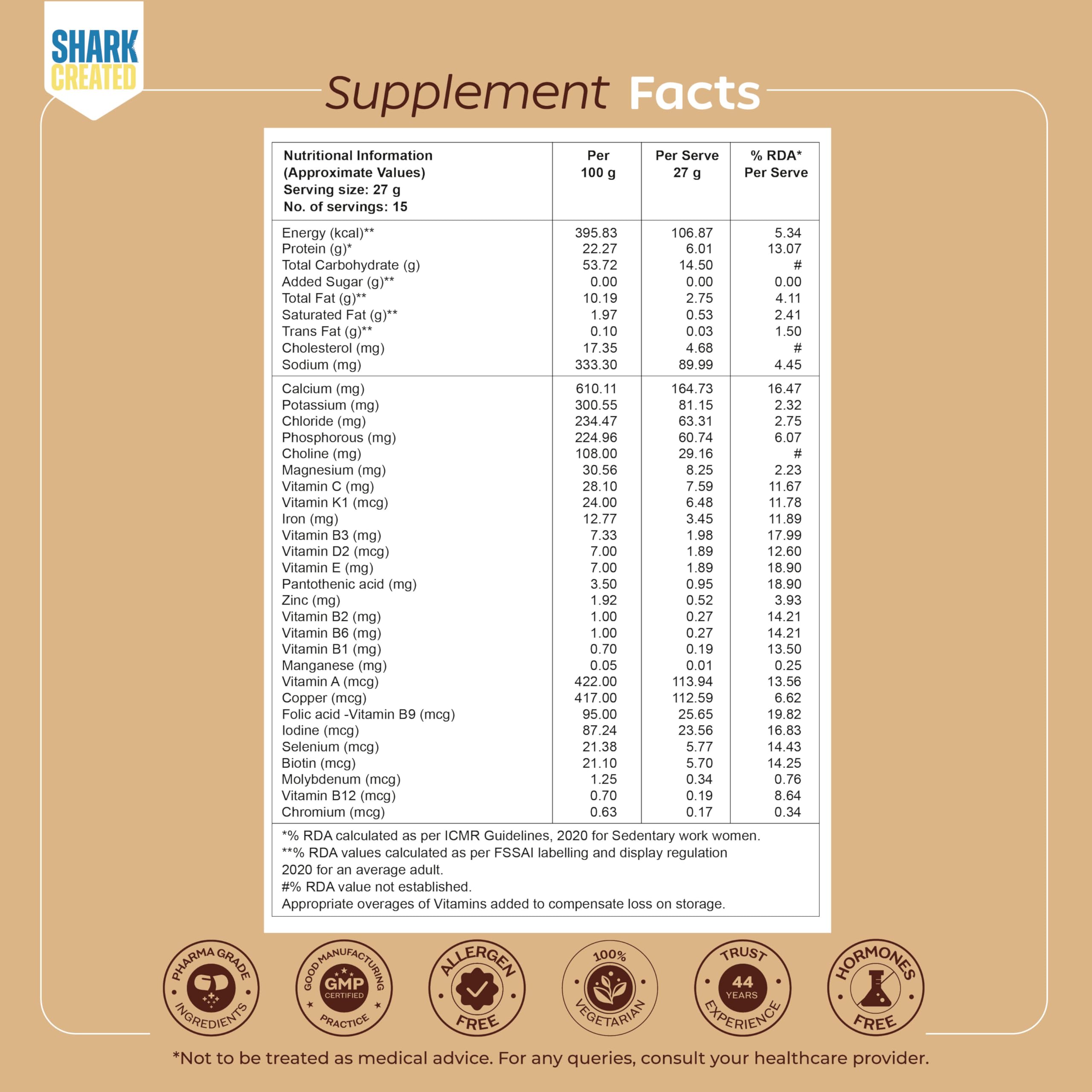 Arth High Protein Nutrition Powder - Vanilla Flavour