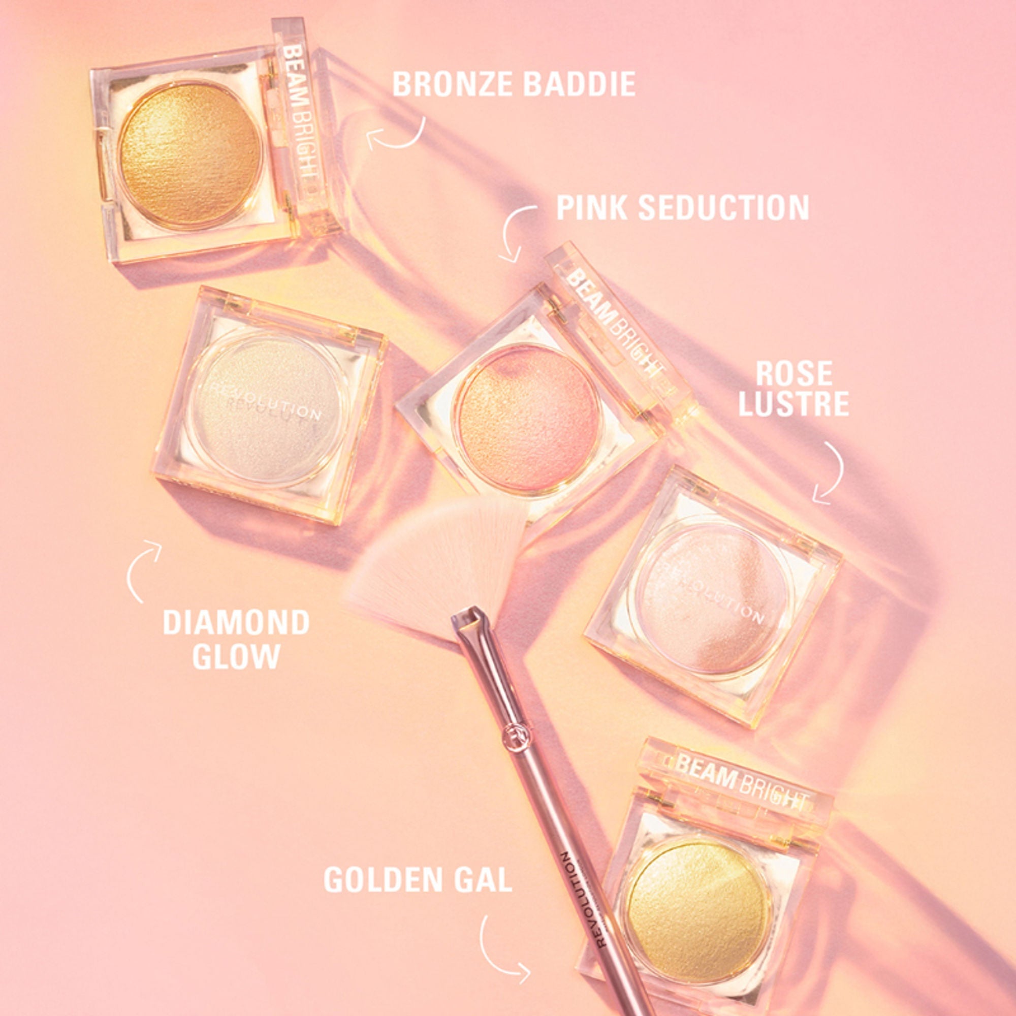 Makeup Revolution Beam Bright Highlighter - Pink Seduction