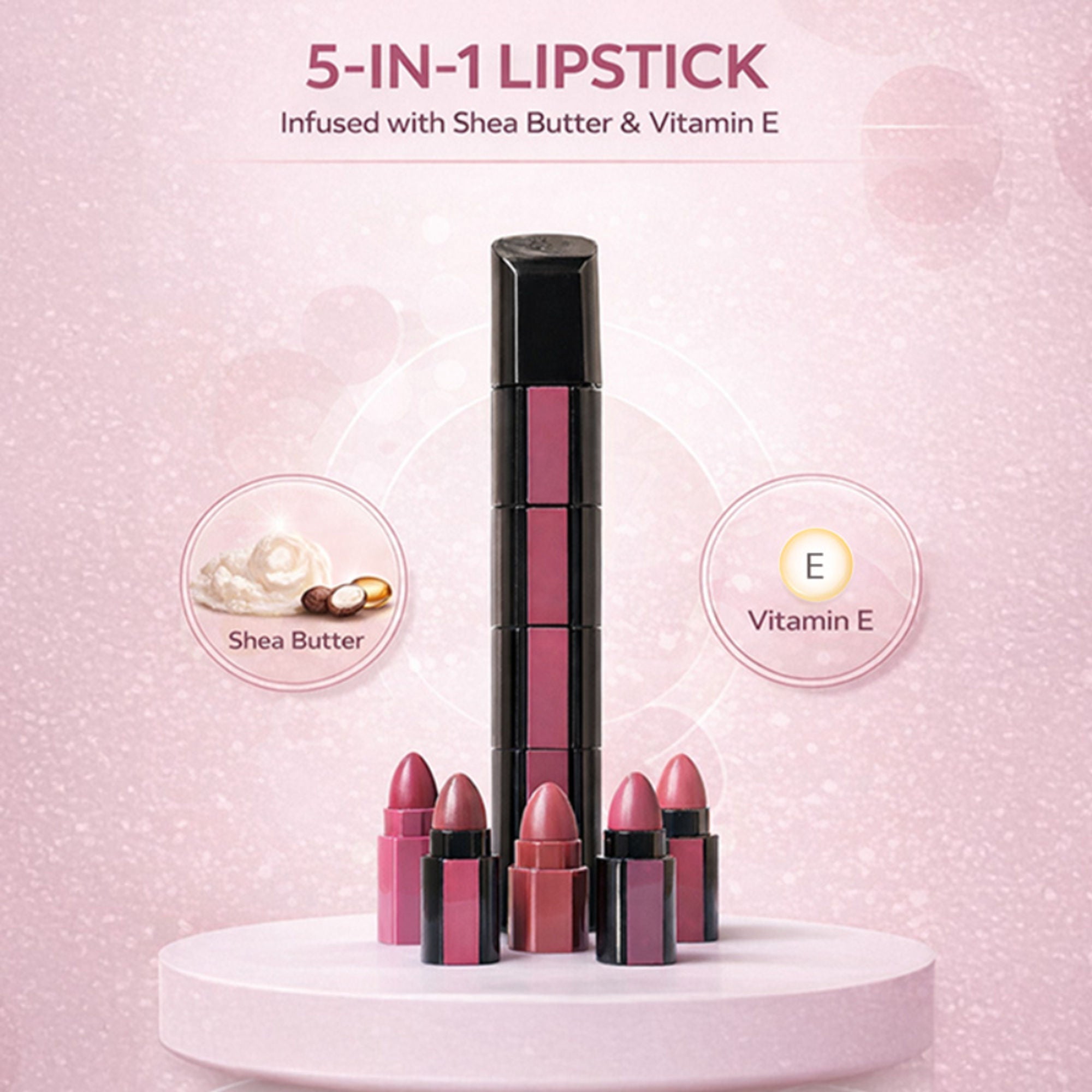CUFFS N LASHES Penta 5 In 1 Matte Lipstick - 01 Nude