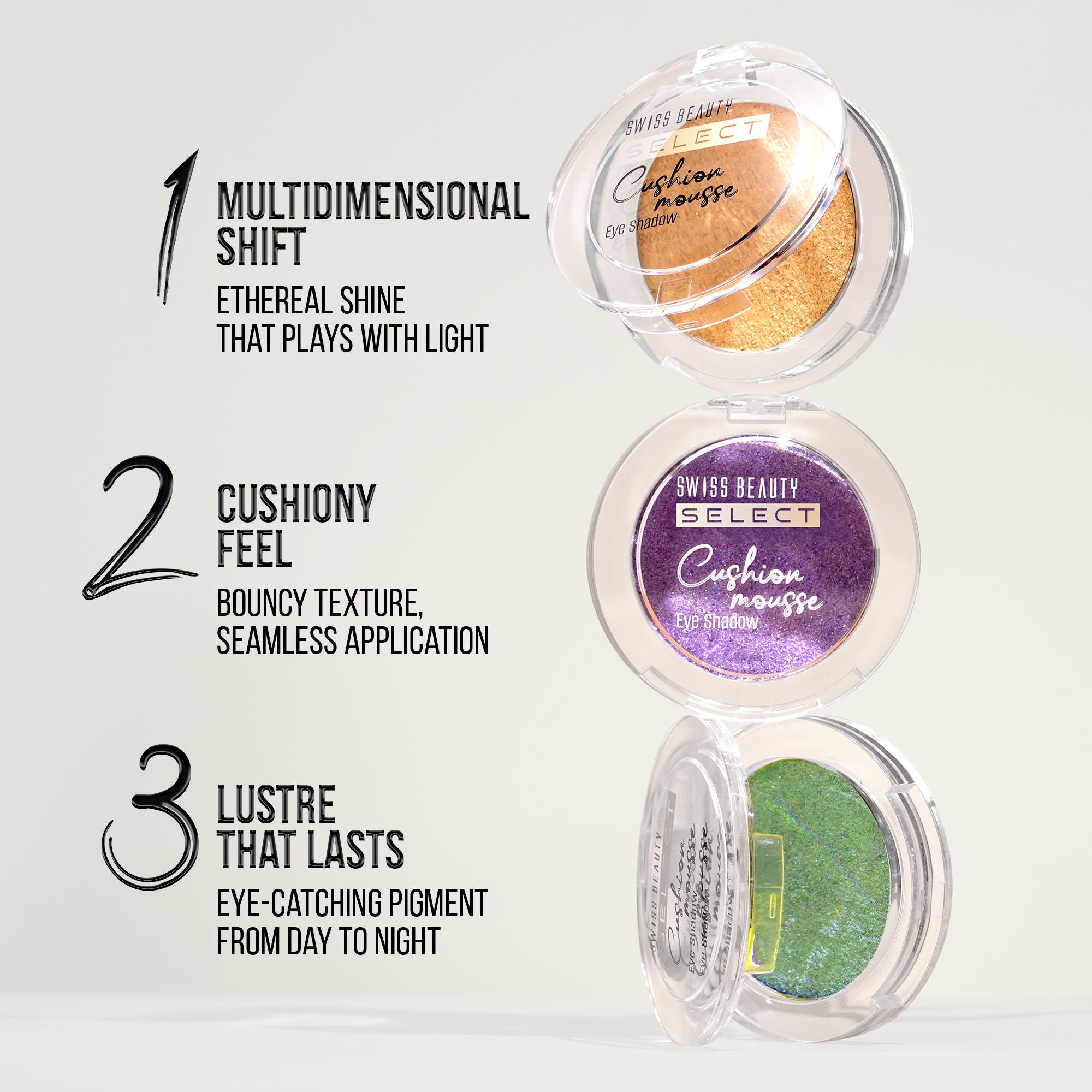Swiss Beauty Select Cushion Mousse Eyeshadow - 5 Illuminating Gold