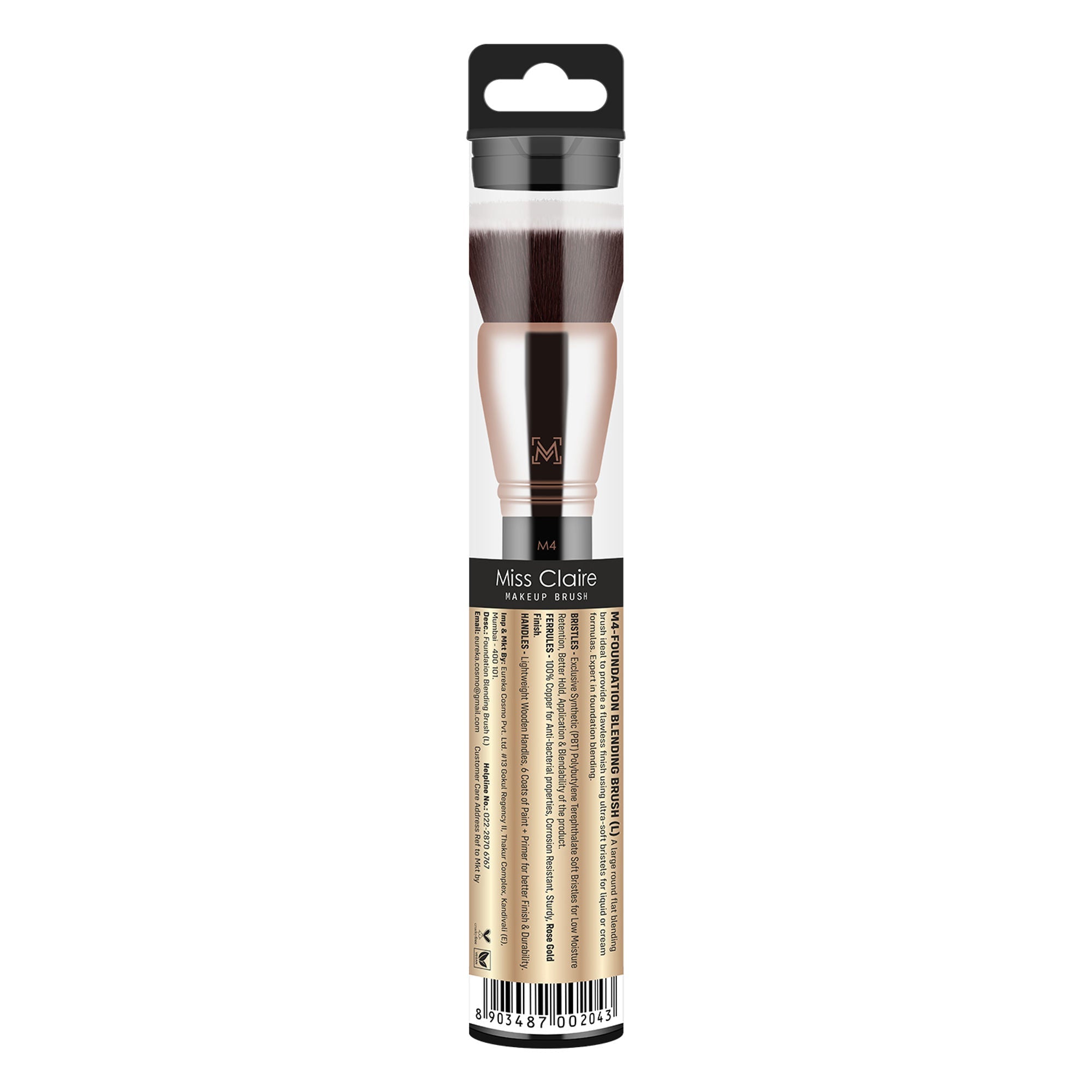 Miss Claire M4 - Foundation Blending Brush (L) - Rose Gold