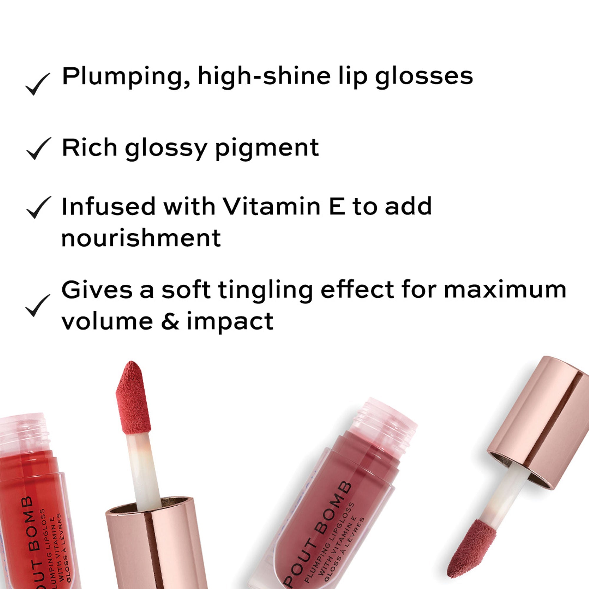 Makeup Revolution Pout Bomb Plumping Gloss - Peachy Coral