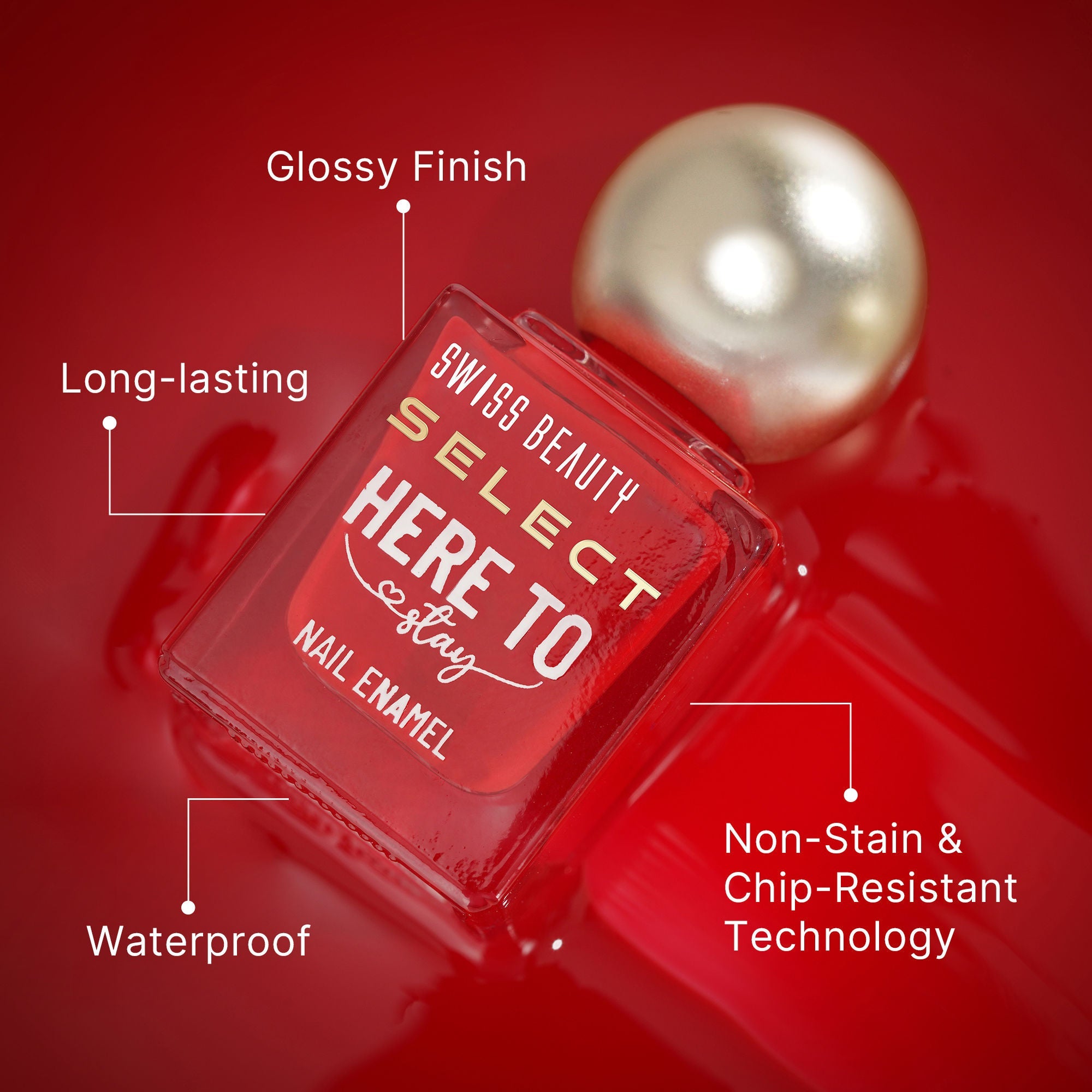 Swiss Beauty Select Here To Stay Nail Enamel - Chunky Champagne