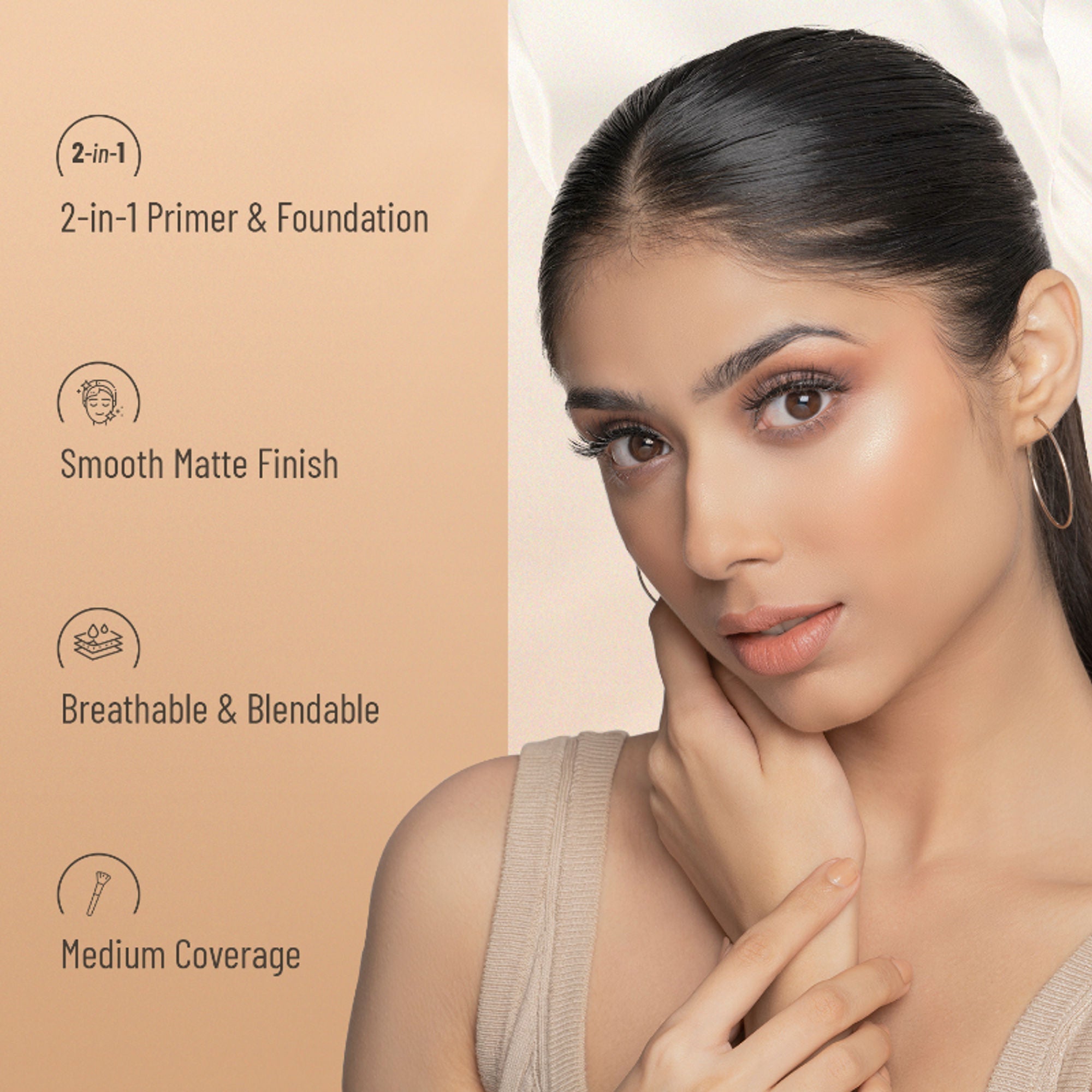 Swiss Beauty Primer Mousse Foundation - 3 Natural Beige
